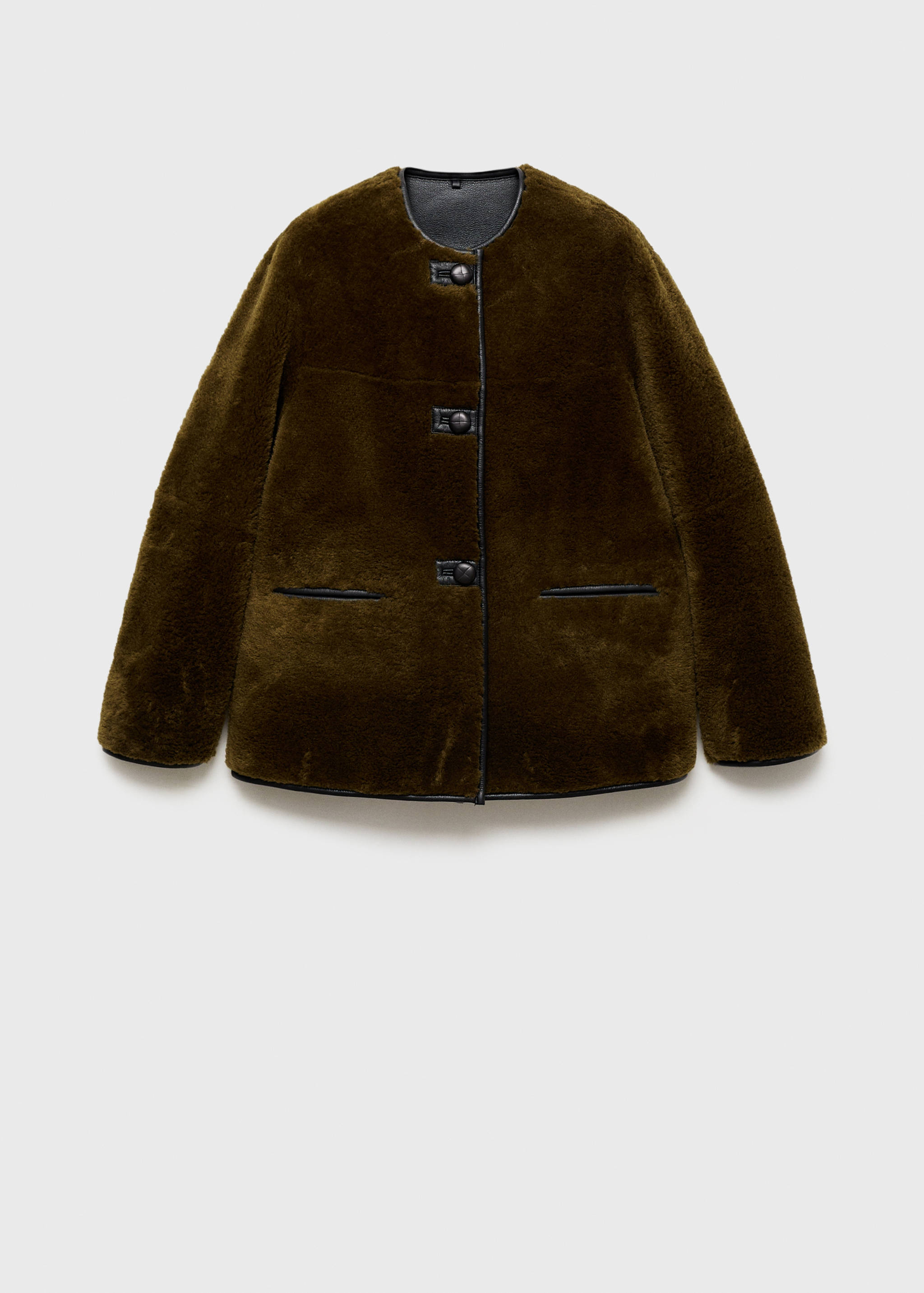 Faux-fur coat with appliqués - Article without model