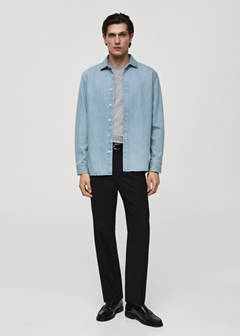Regular fit denim shirt — Light Blue 2