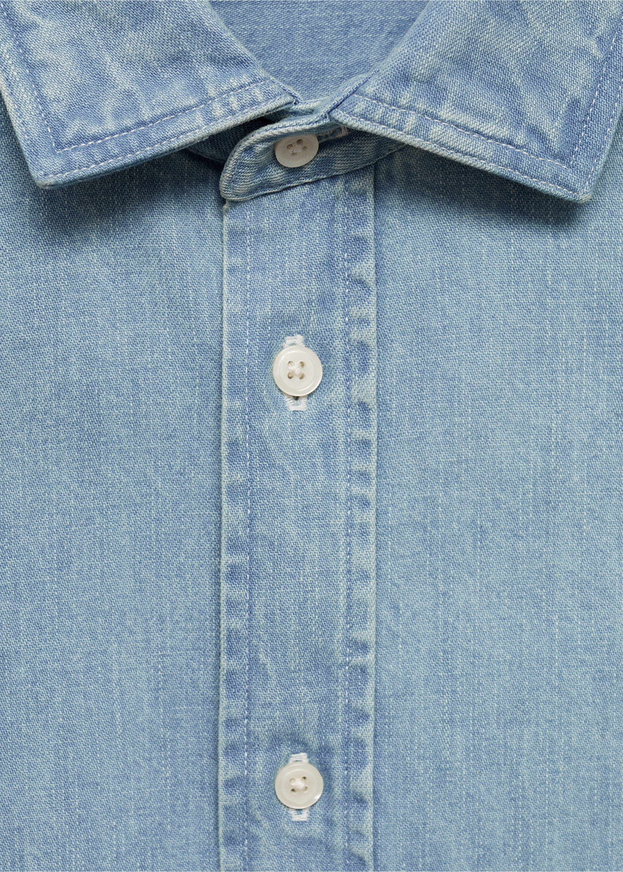 Camisa vaquera regular fit - Detalle del artículo 8, Azul claro. Ref: 77097916-00.