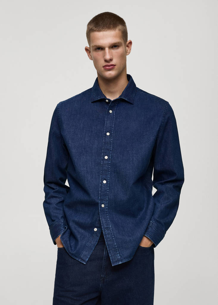 Regular fit denim shirt - thumbnail 2