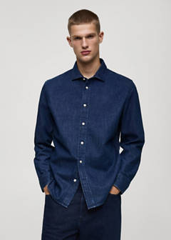 Regular fit denim shirt — Dark Blue 1