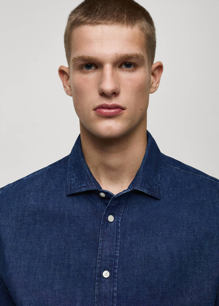 Regular fit denim shirt - thumbnail 5