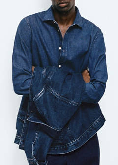 Regular fit denim shirt — Dark Blue 6