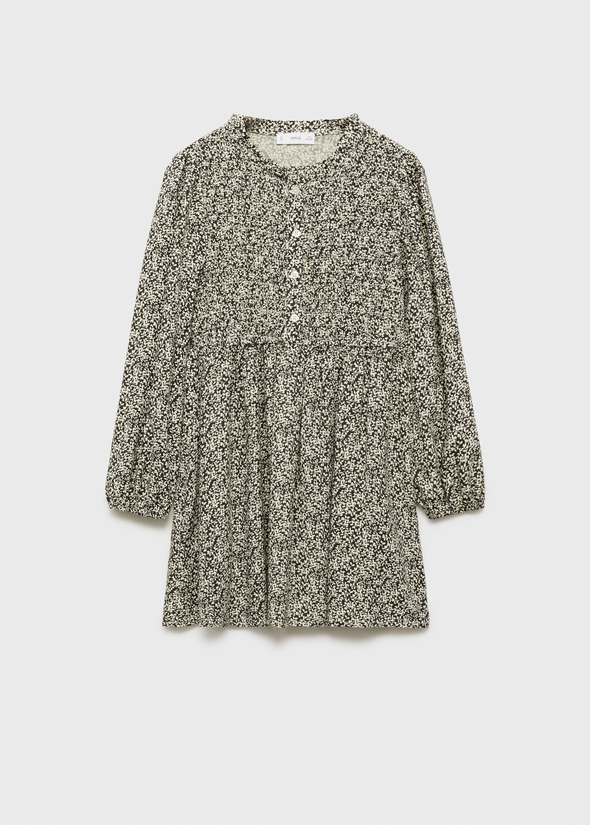 Buttoned printed dress - Article without model