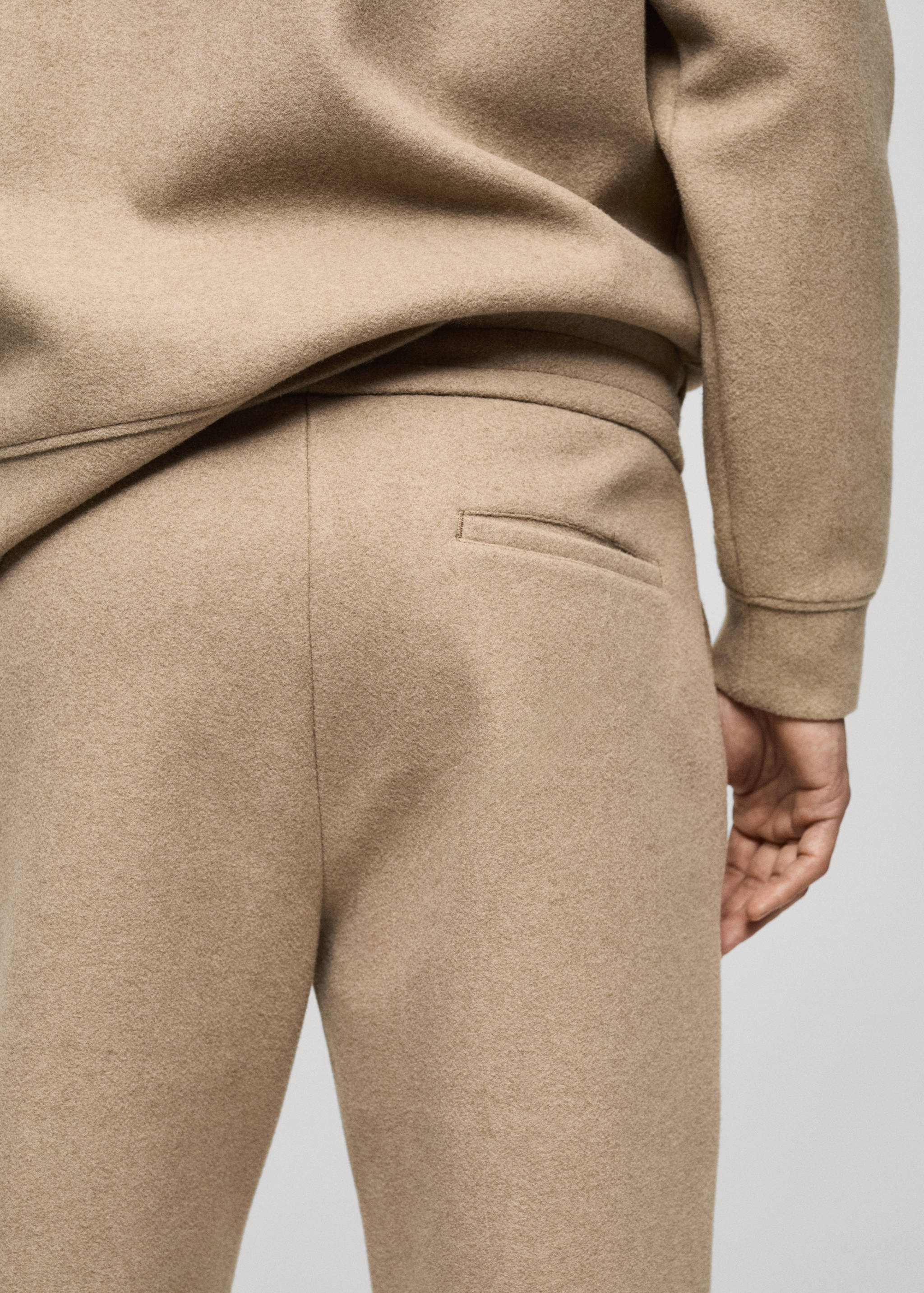 Flannel joggers with drawstring - Details of the article 6