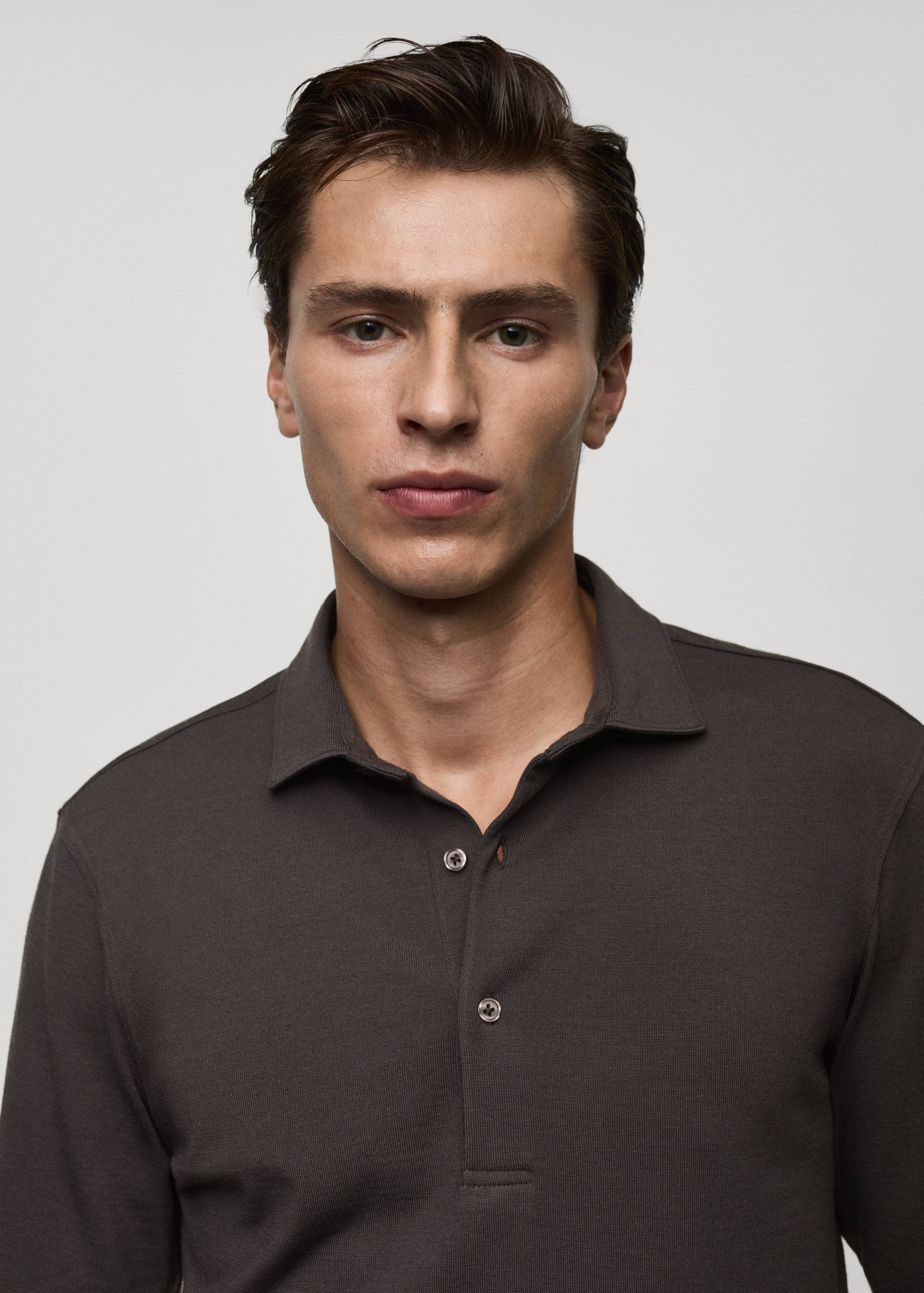 Wool regular-fit polo shirt - Details of the article 1