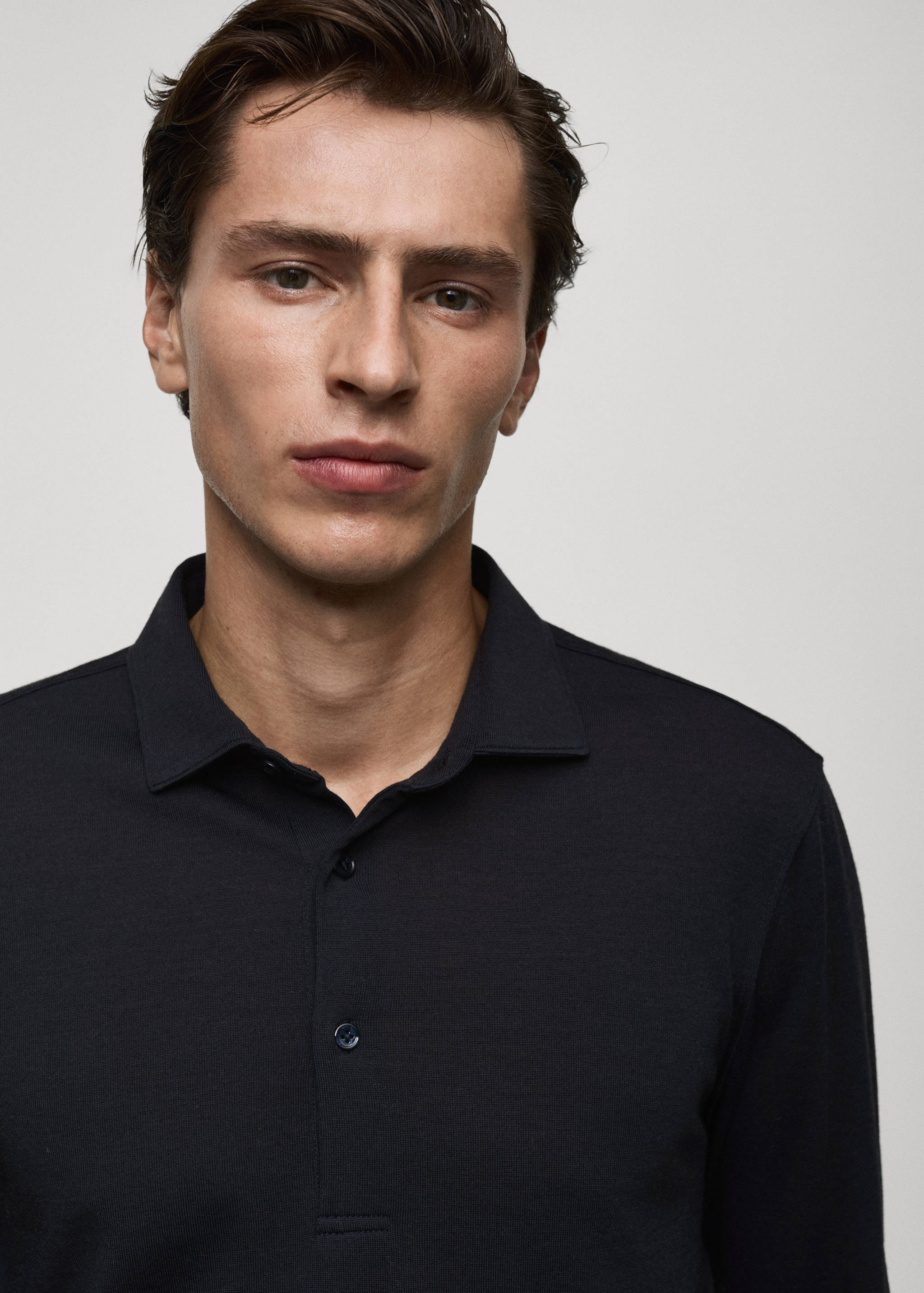 Wool regular-fit polo shirt - Details of the article 1