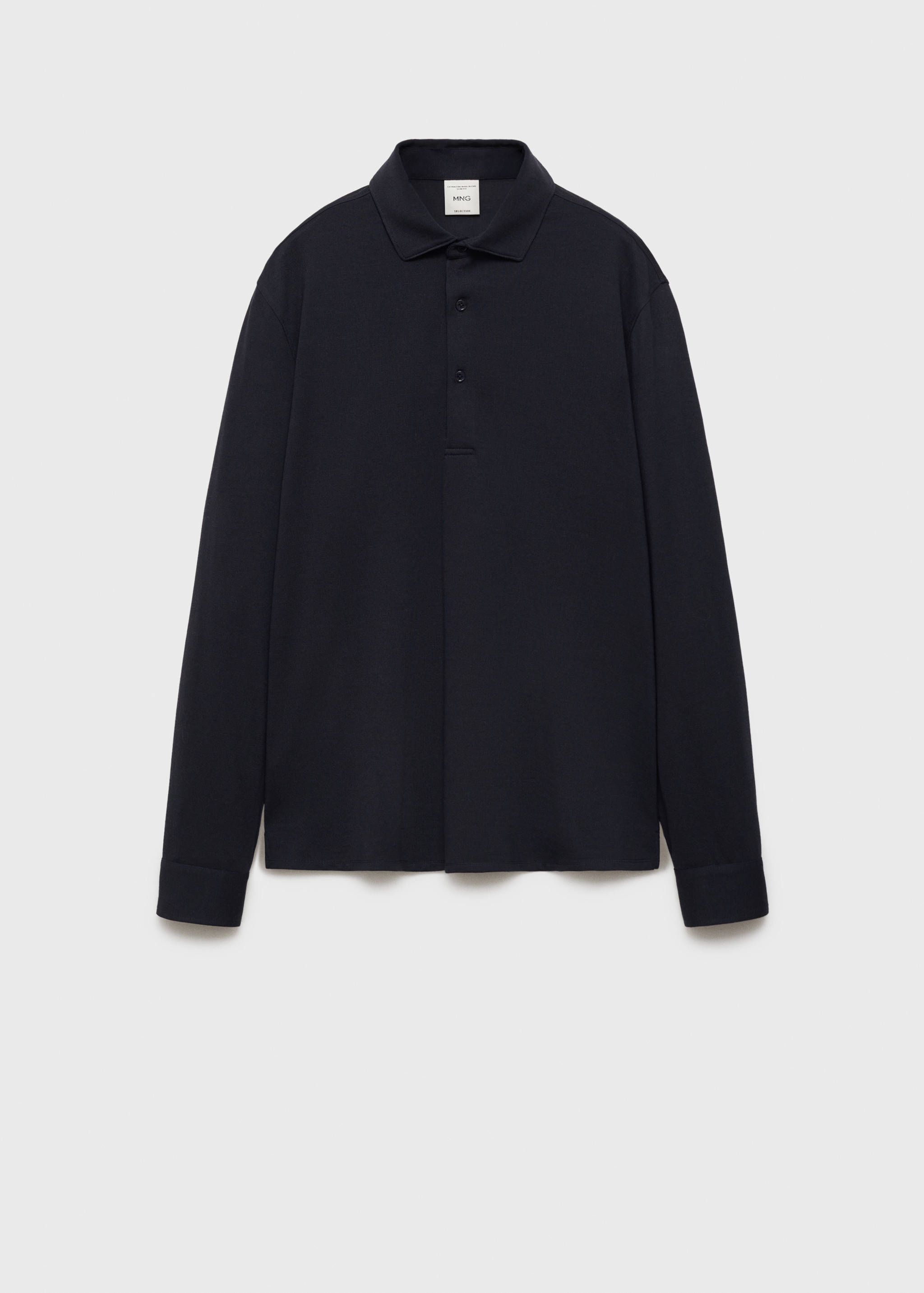 Wool regular-fit polo shirt - Article without model