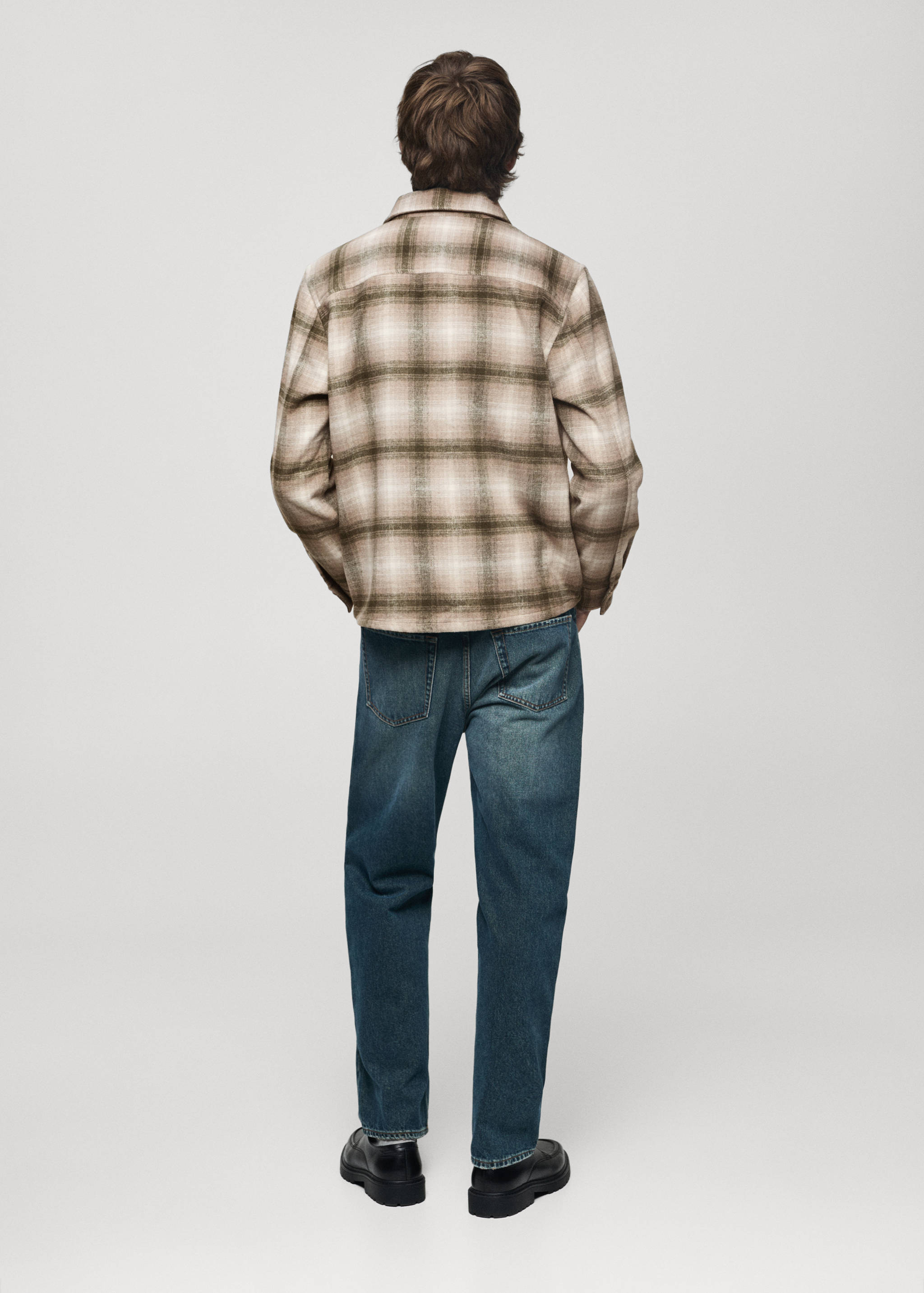 Surchemise en laine à carreaux - Verso de l’article