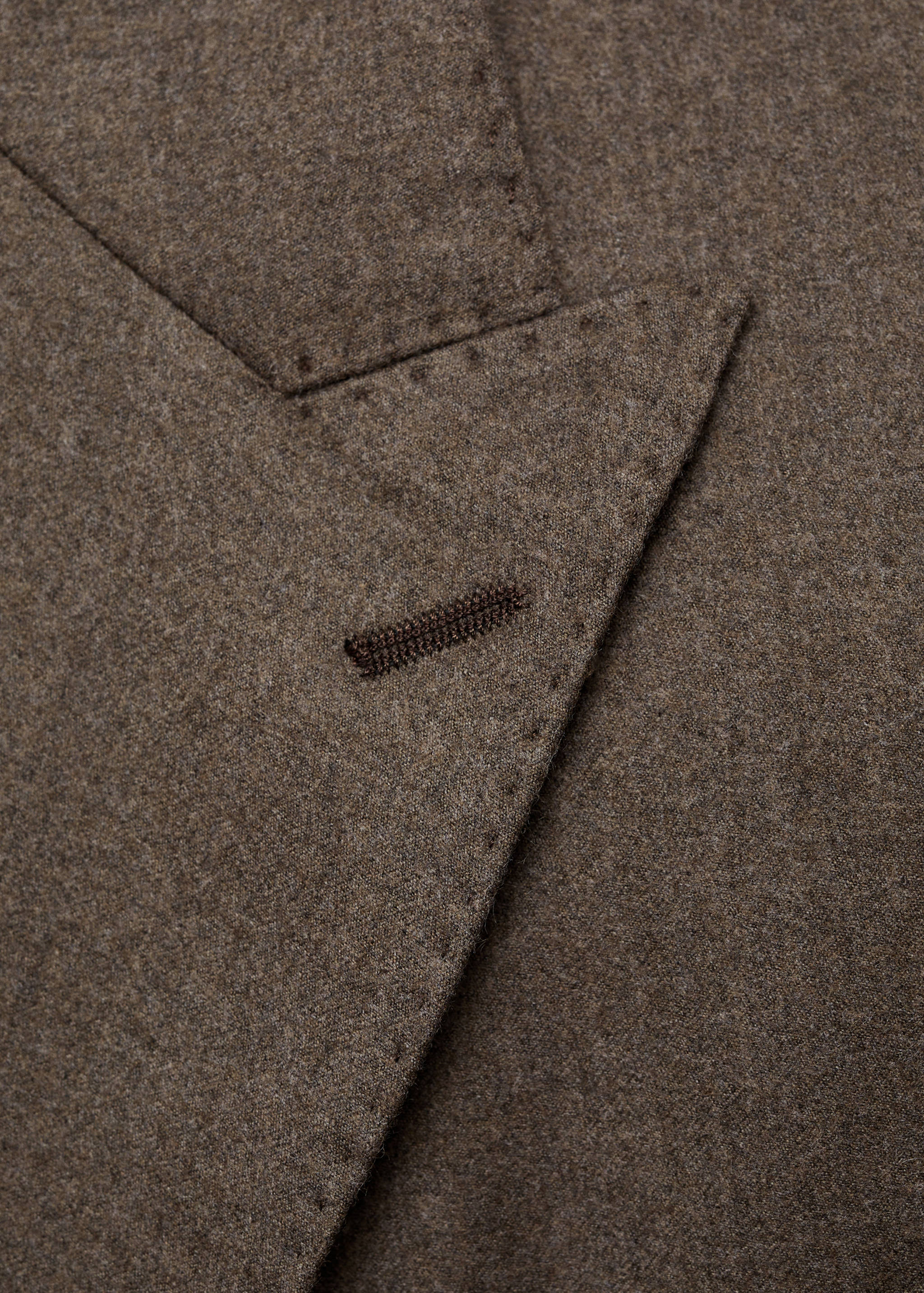 Italian 100% virgin wool flannel suit jacket - Details of the article 8