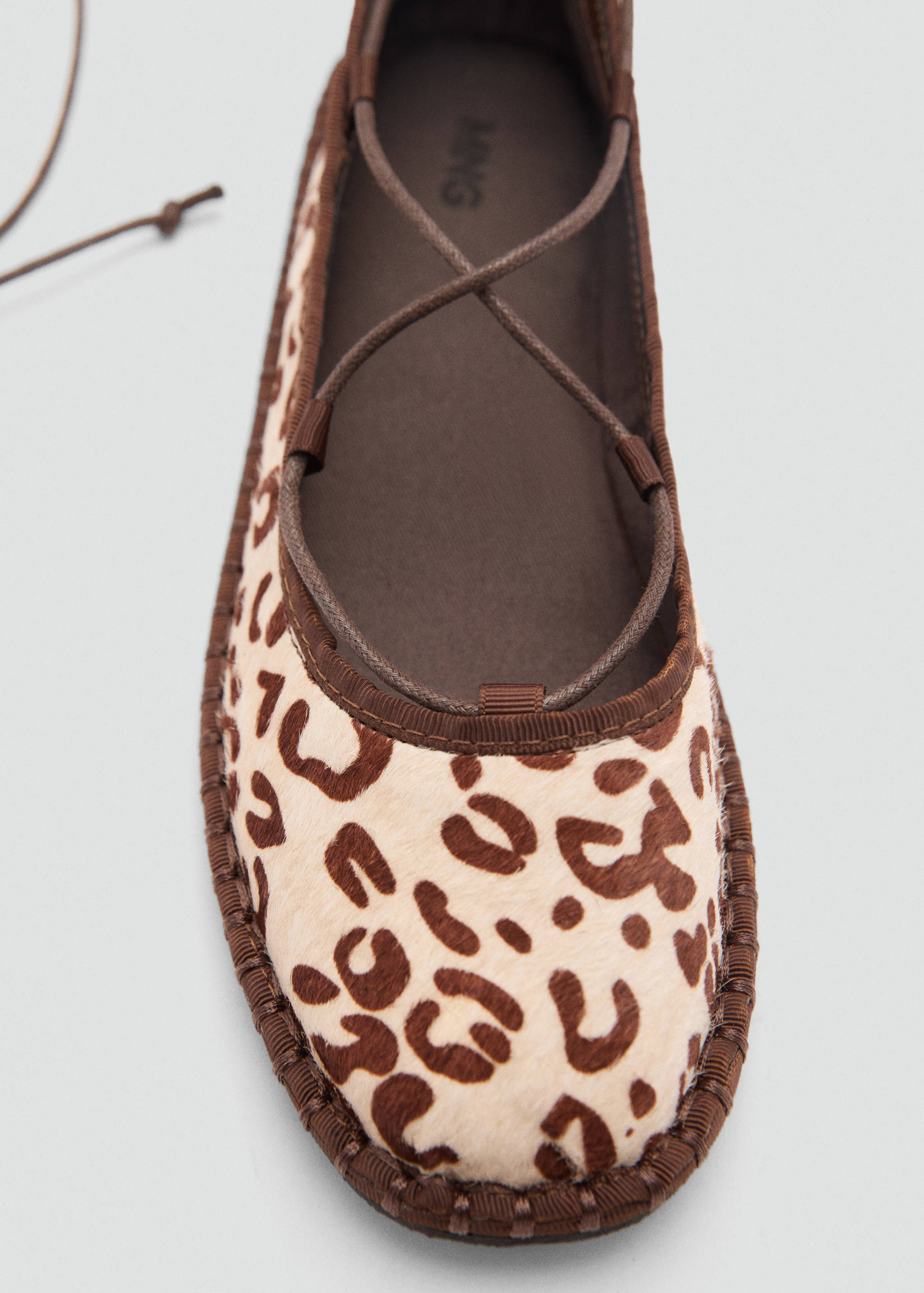 Leopard-print leather ballerinas - Details of the article 2