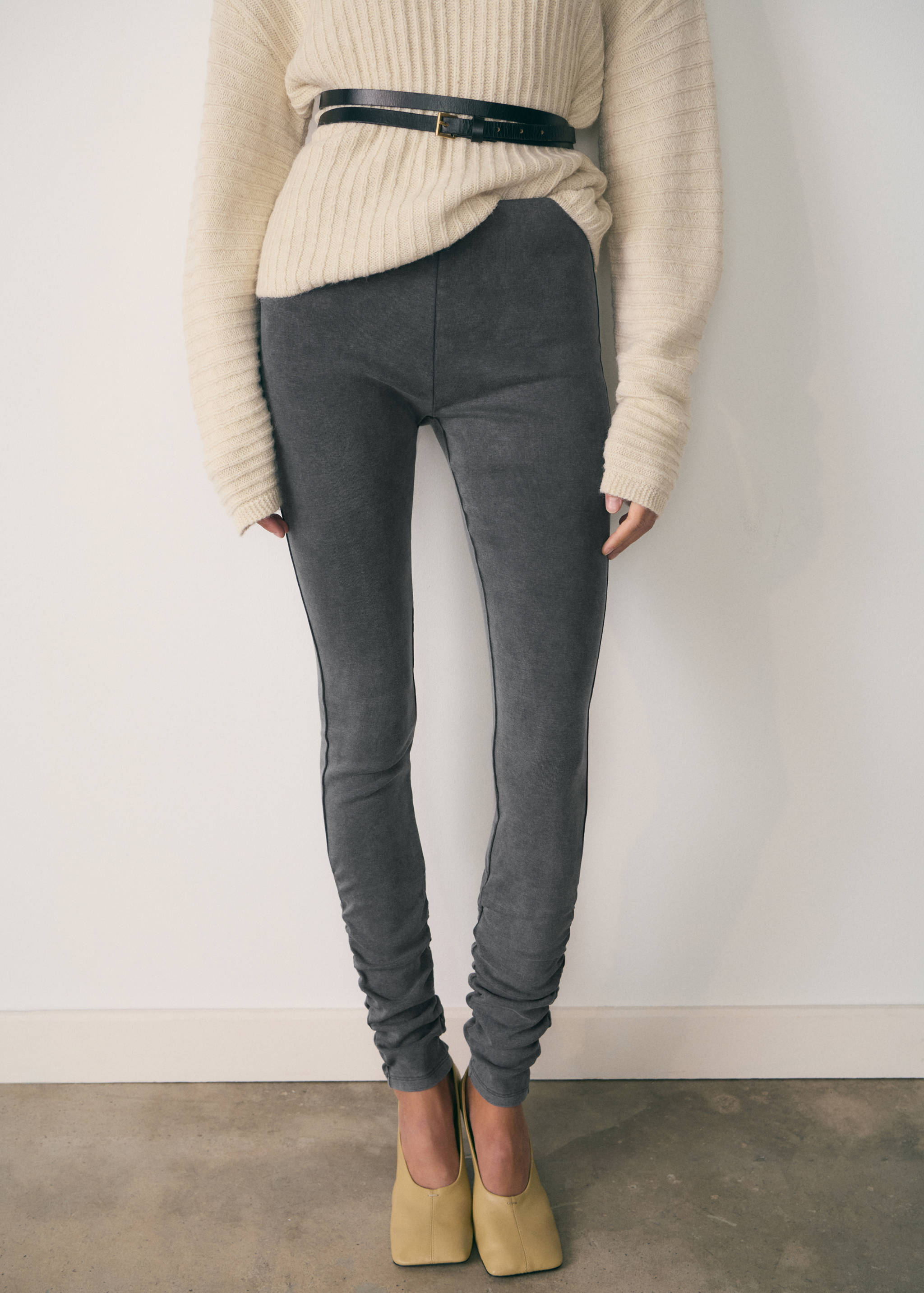 Ruched hem leggings - Medium plane