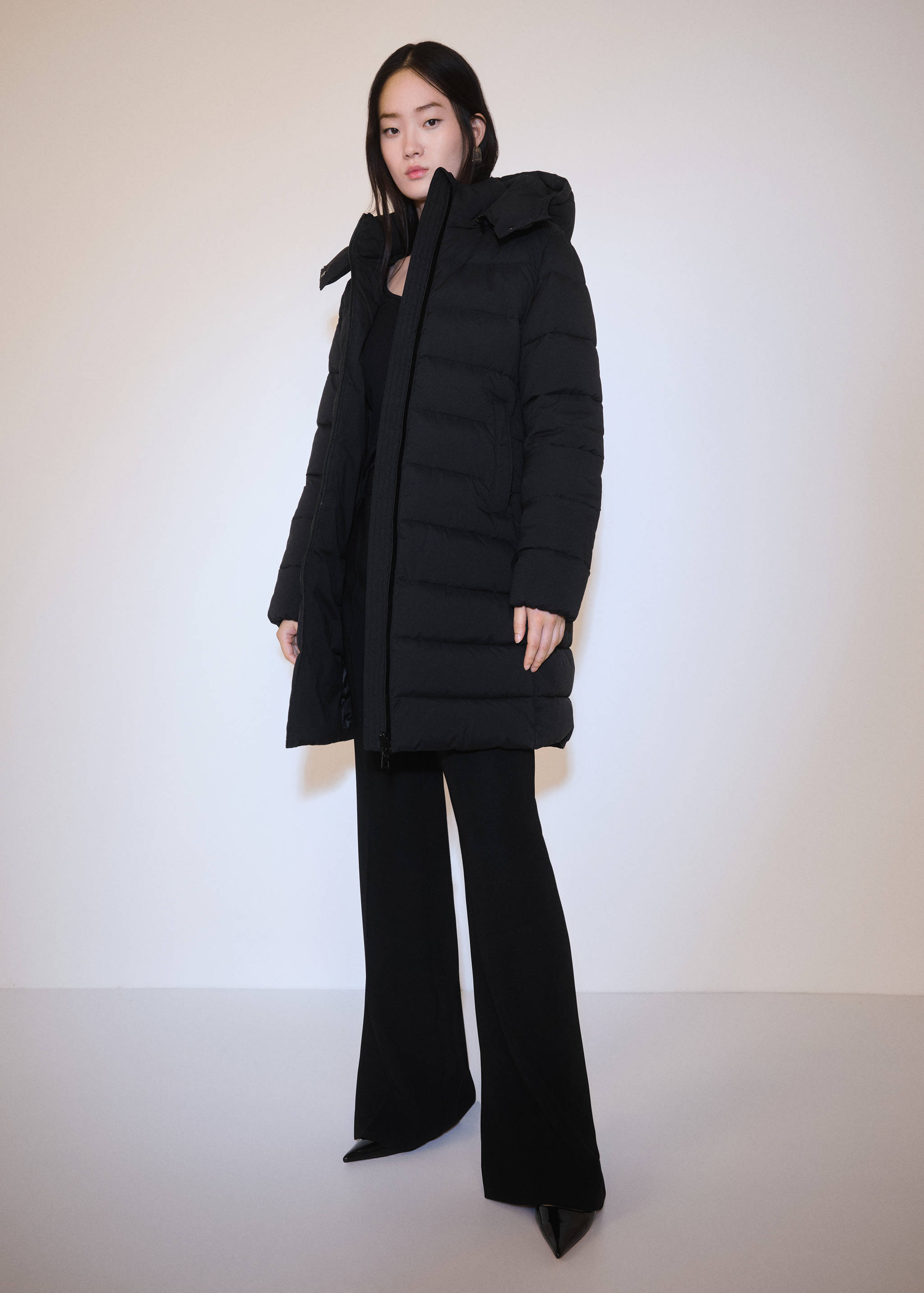 带帽羽绒夹克 - null