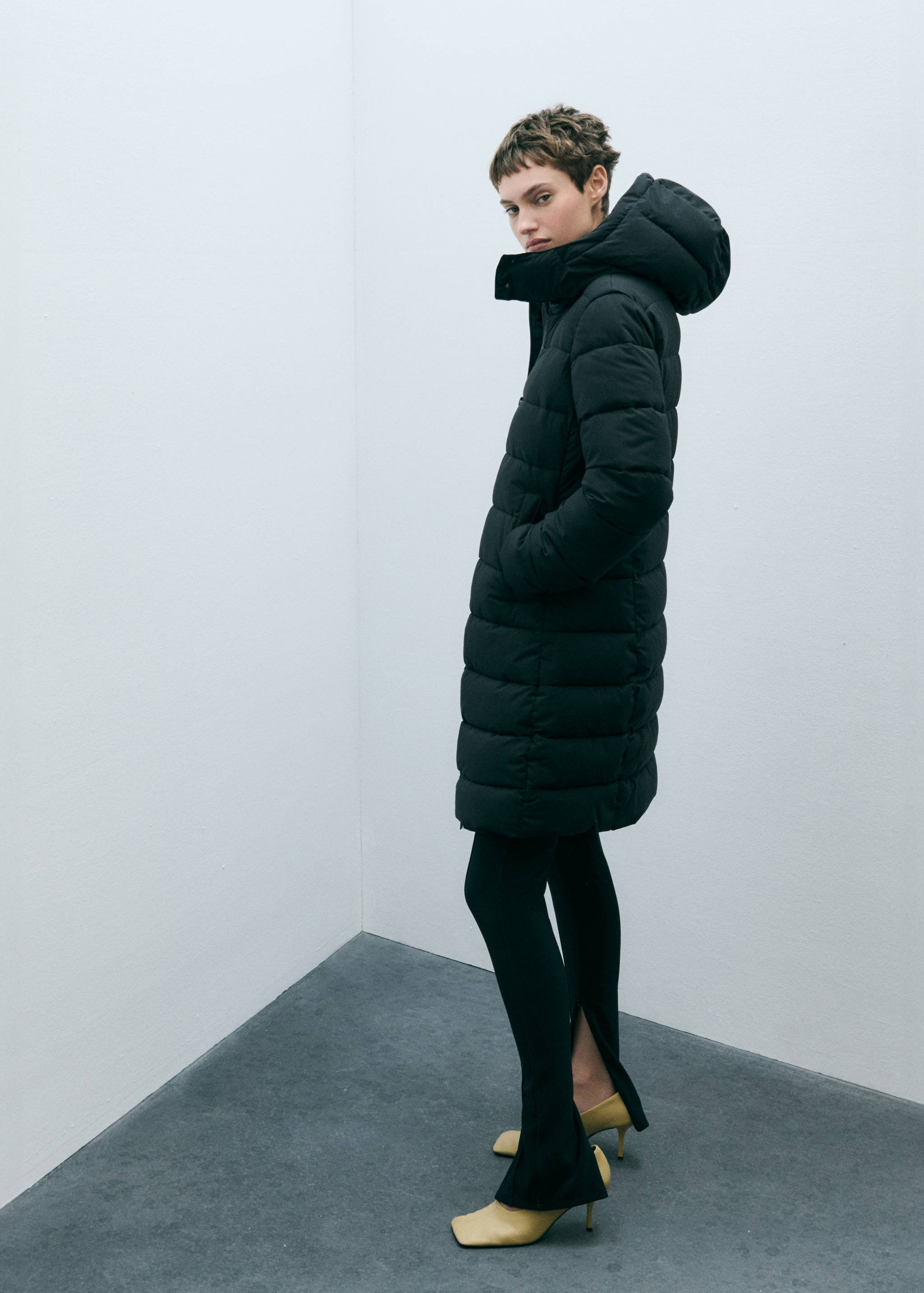 带帽羽绒夹克 - null