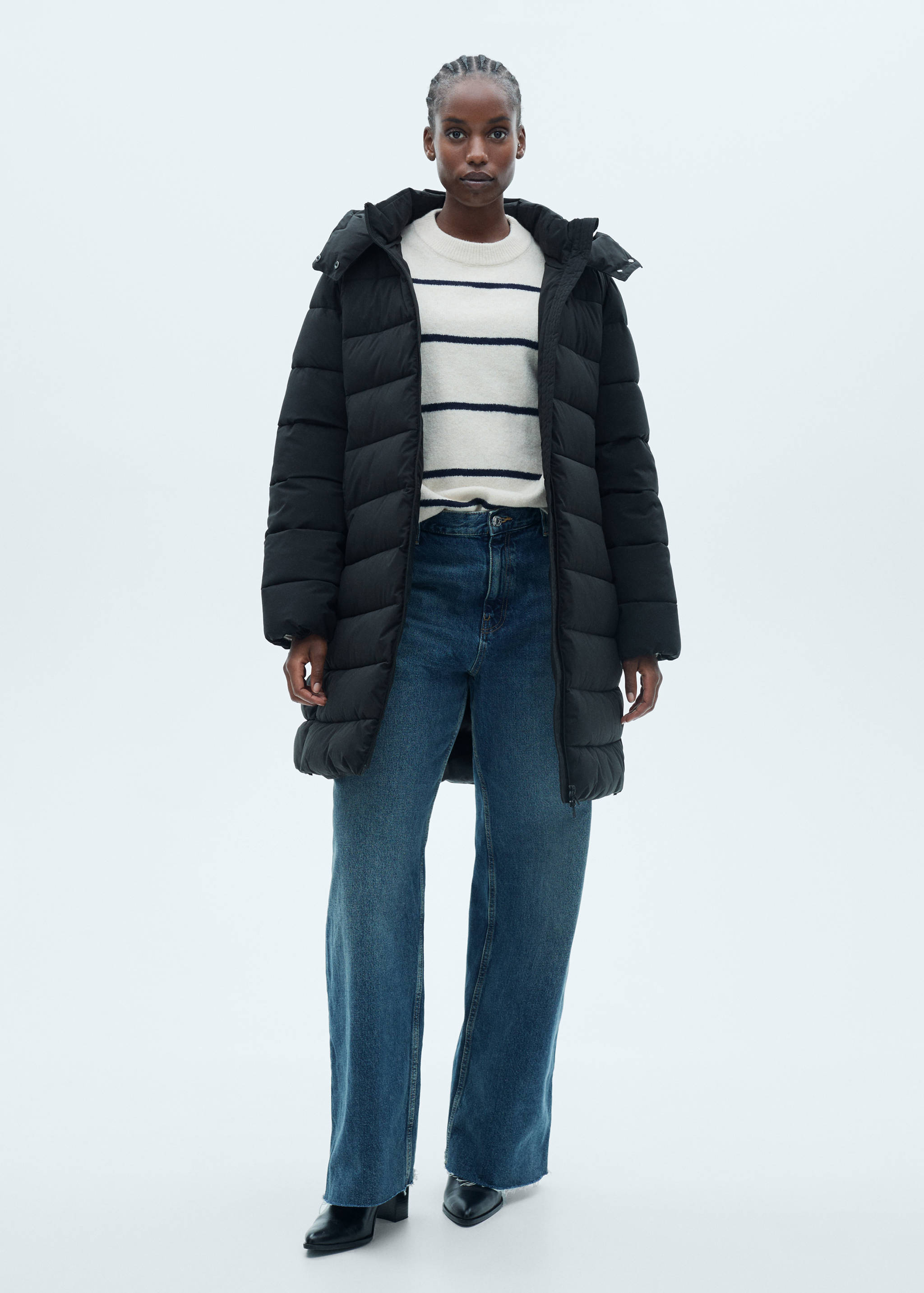 带帽羽绒夹克 - null