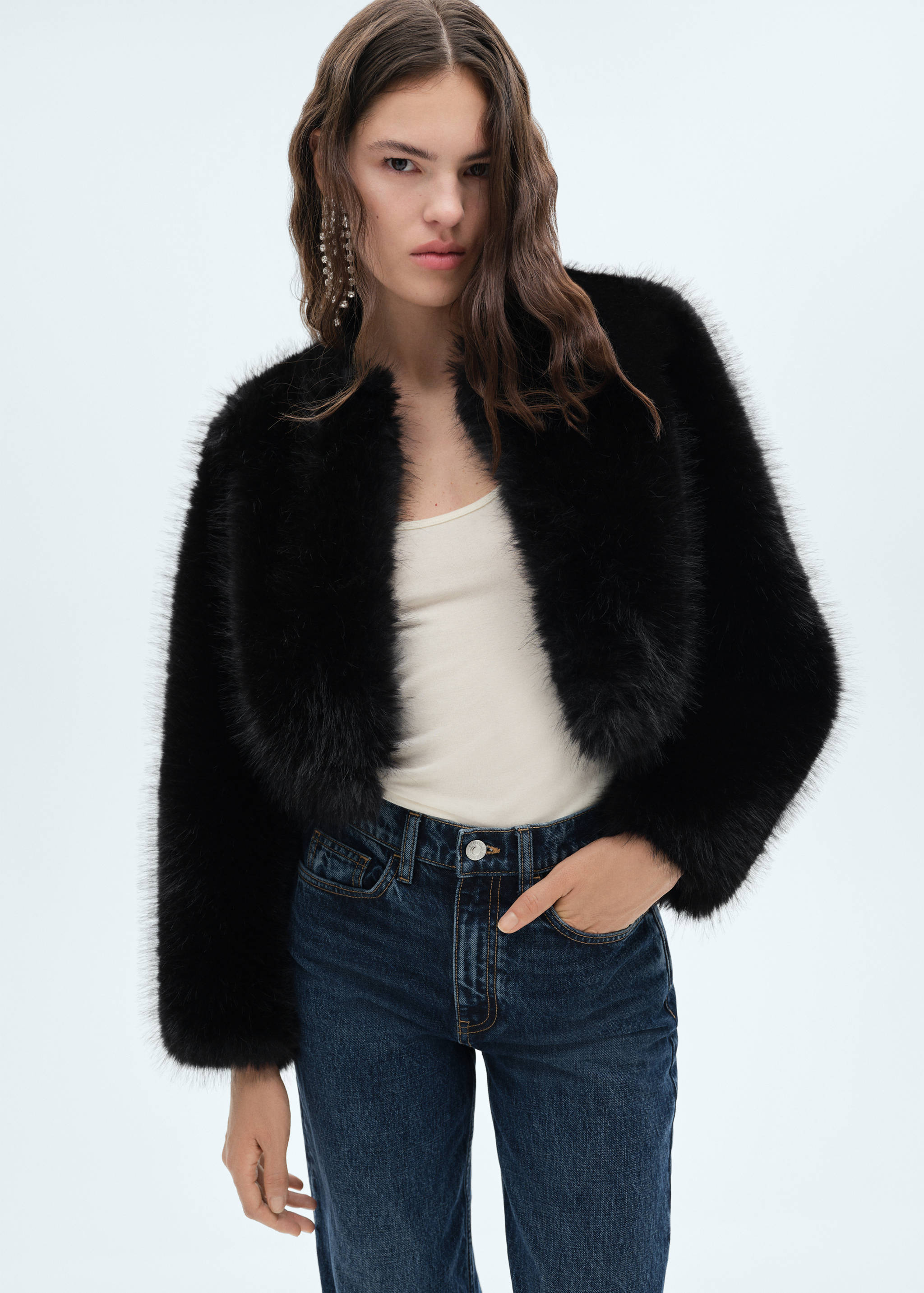Faux-fur jacket - Medium plane