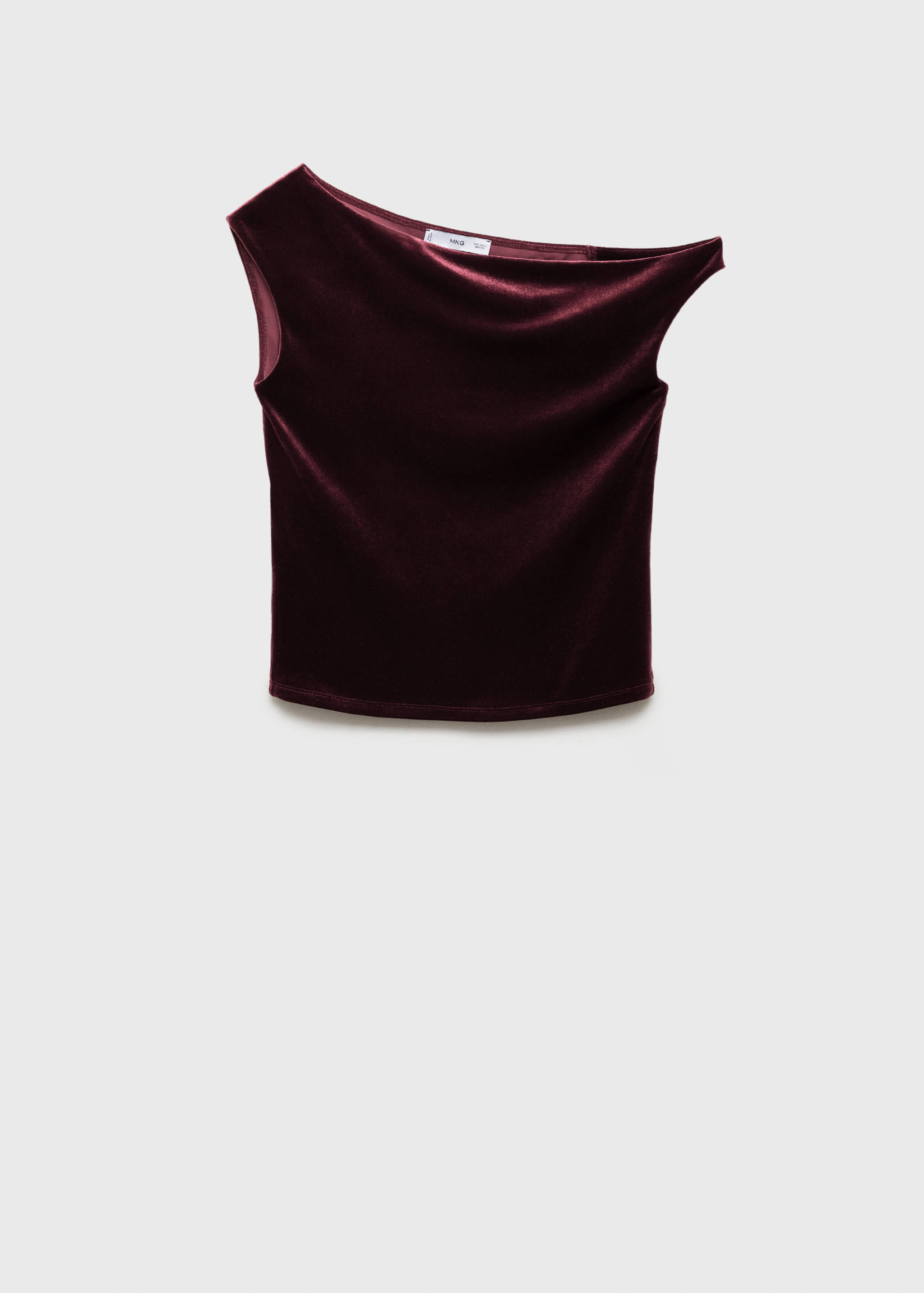 Asymmetric velvet top - Article without model