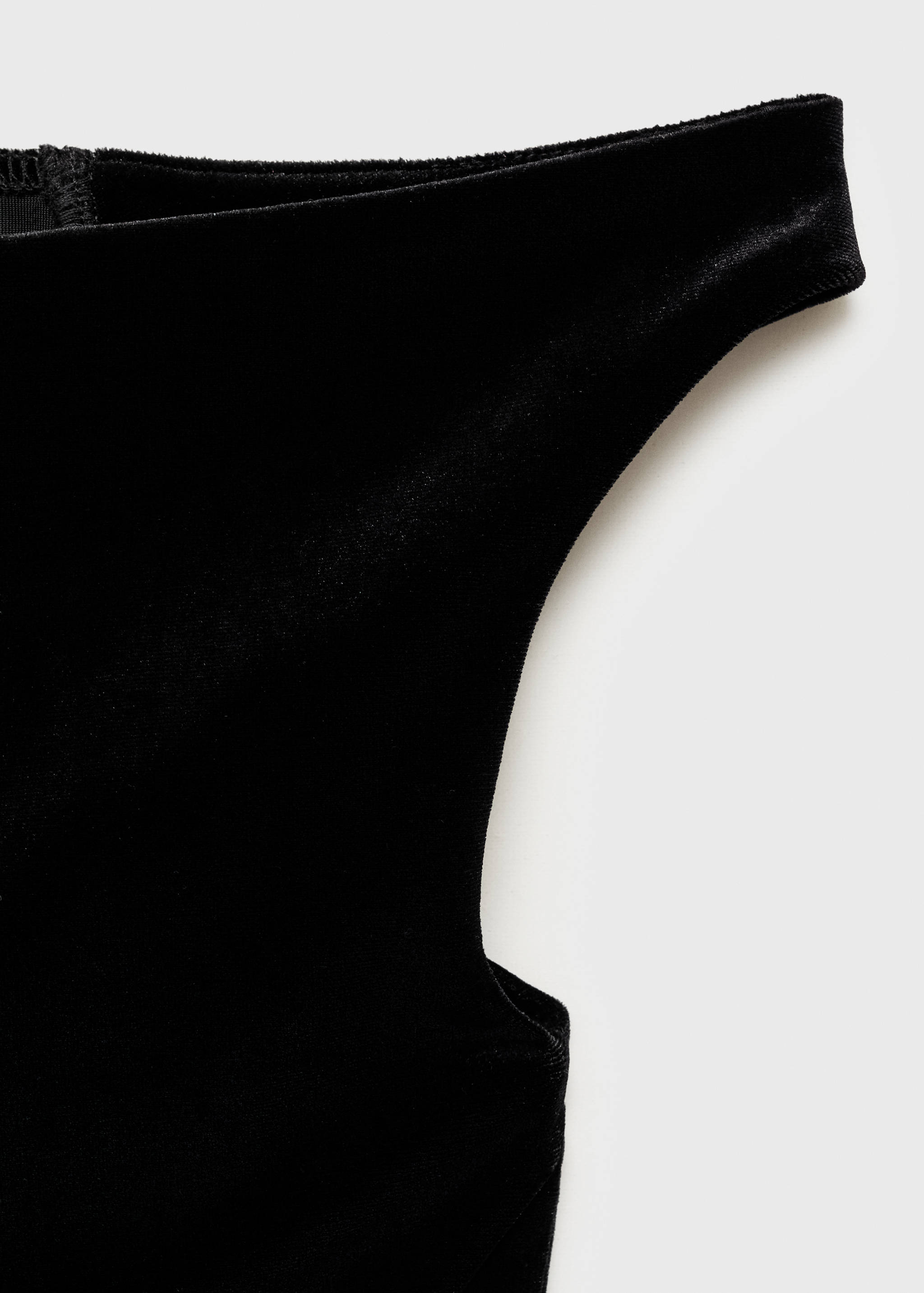 Asymmetric velvet top - Details of the article 8