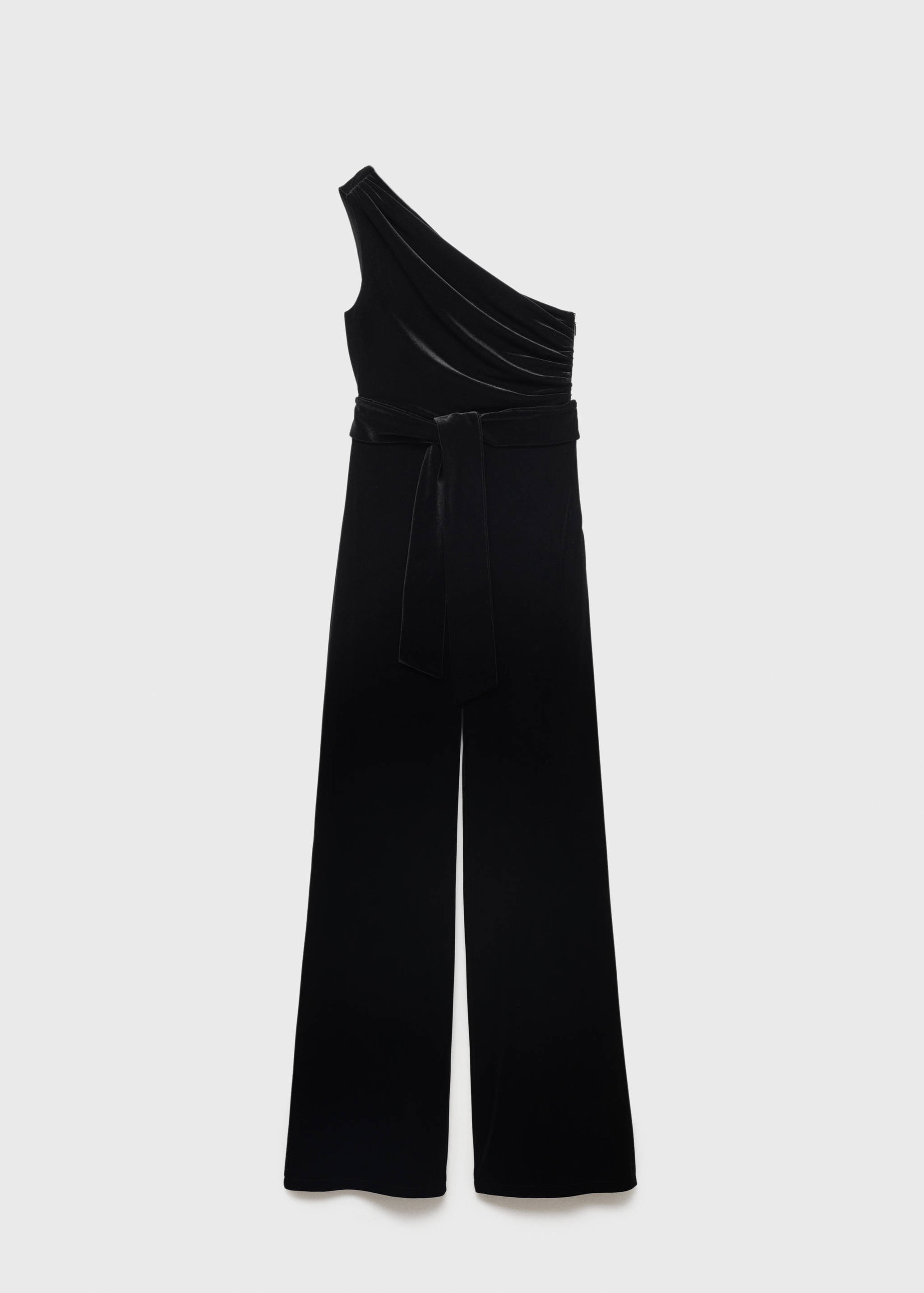 Asymmetric velvet jumpsuit - Article without model
