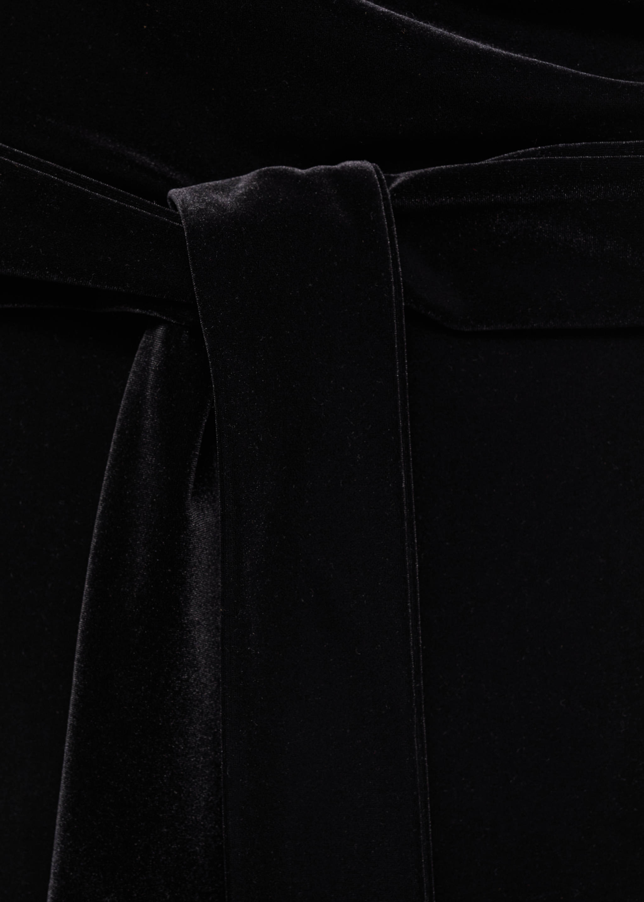 Asymmetric velvet jumpsuit - Details of the article 0
