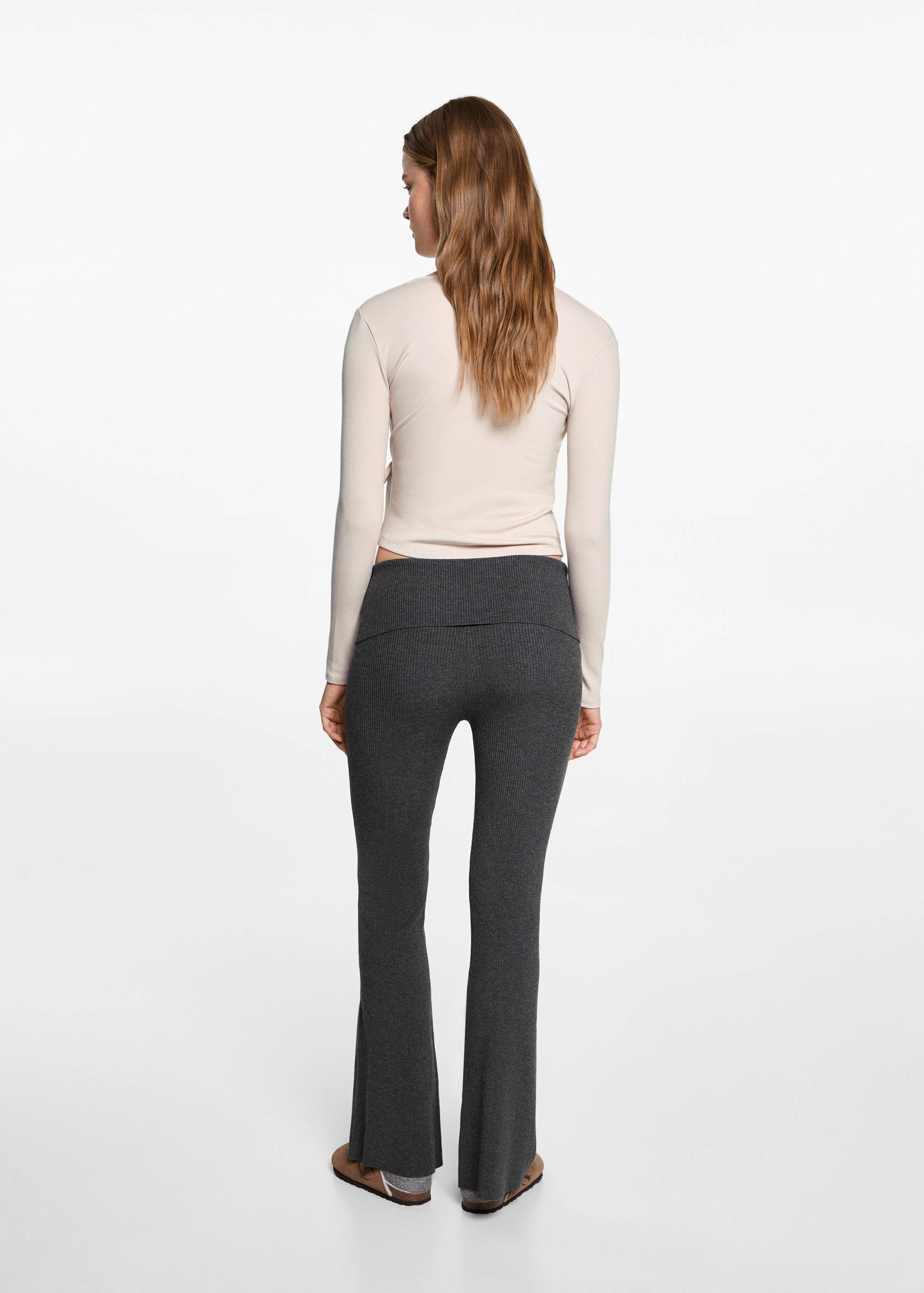 Ribbed flared leggings - Reverse of the article