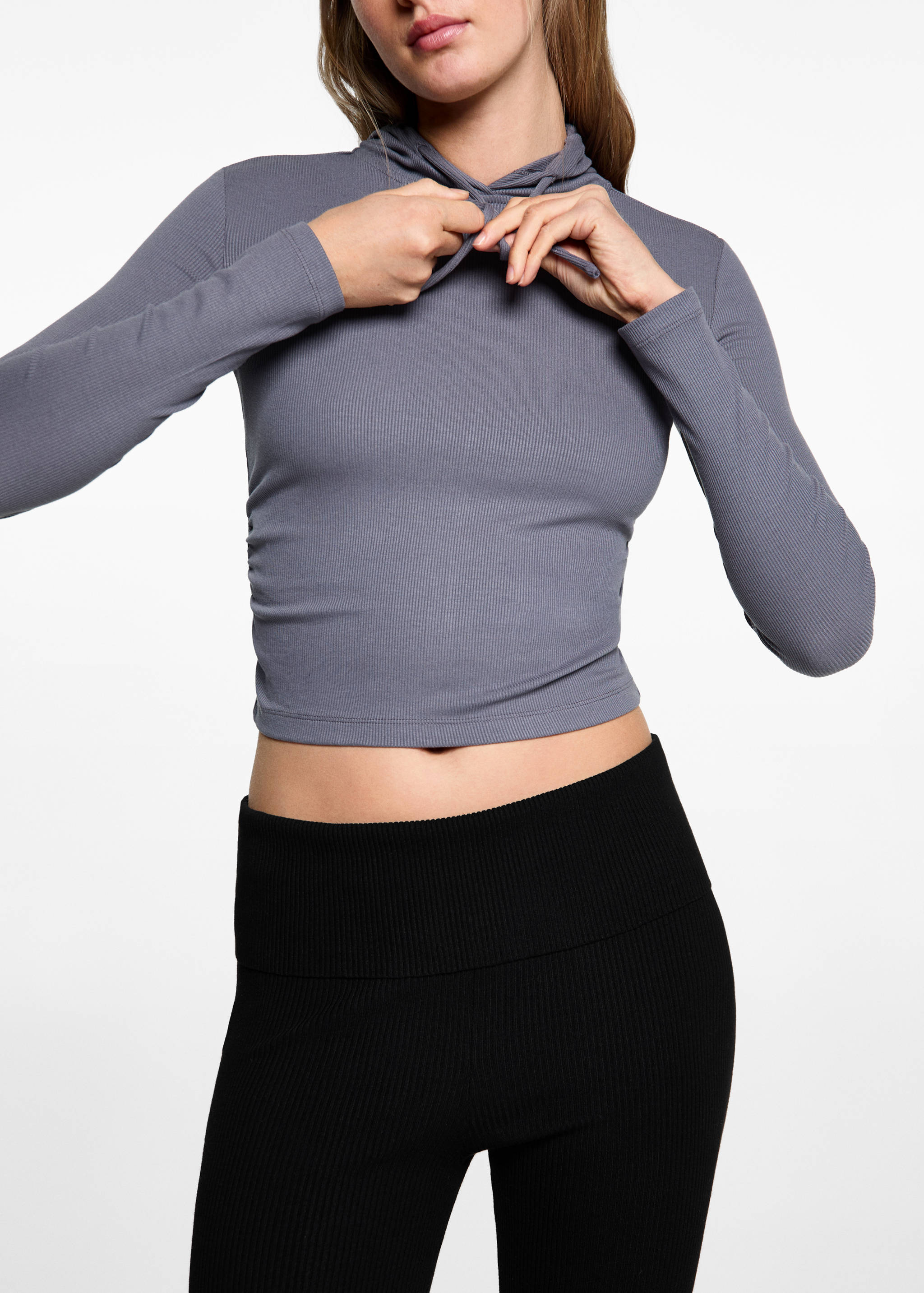 Ribbed flared leggings - Details of the article 6