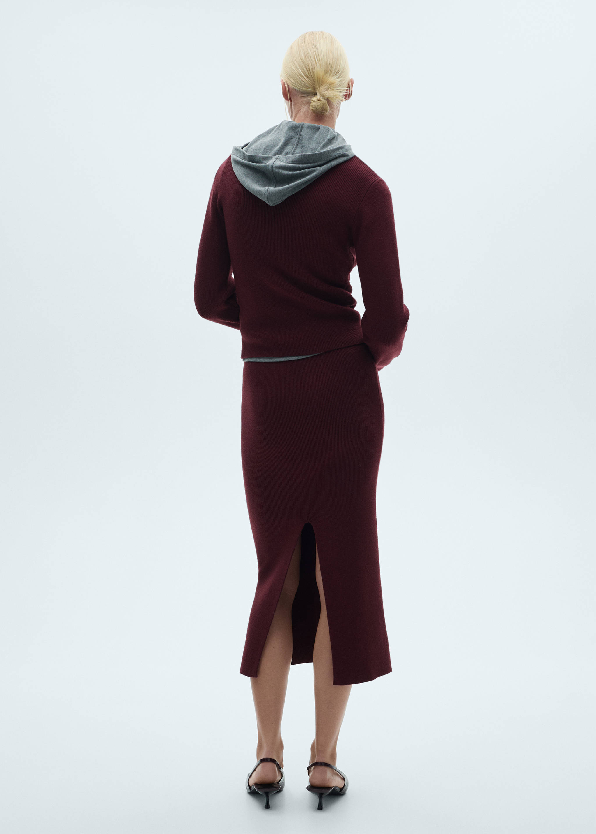 Falda midi punto - Reverso del artículo