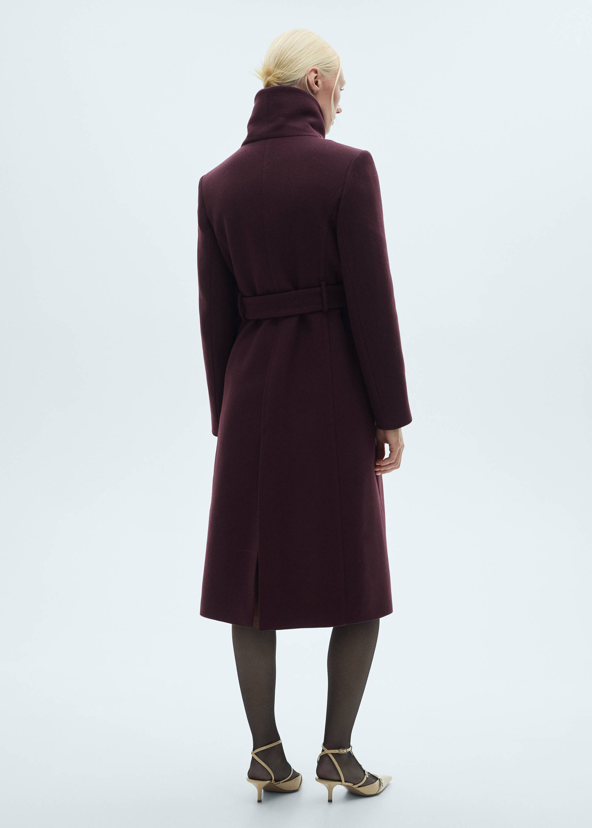 Manteco wool coat with belt - Reverse of the article