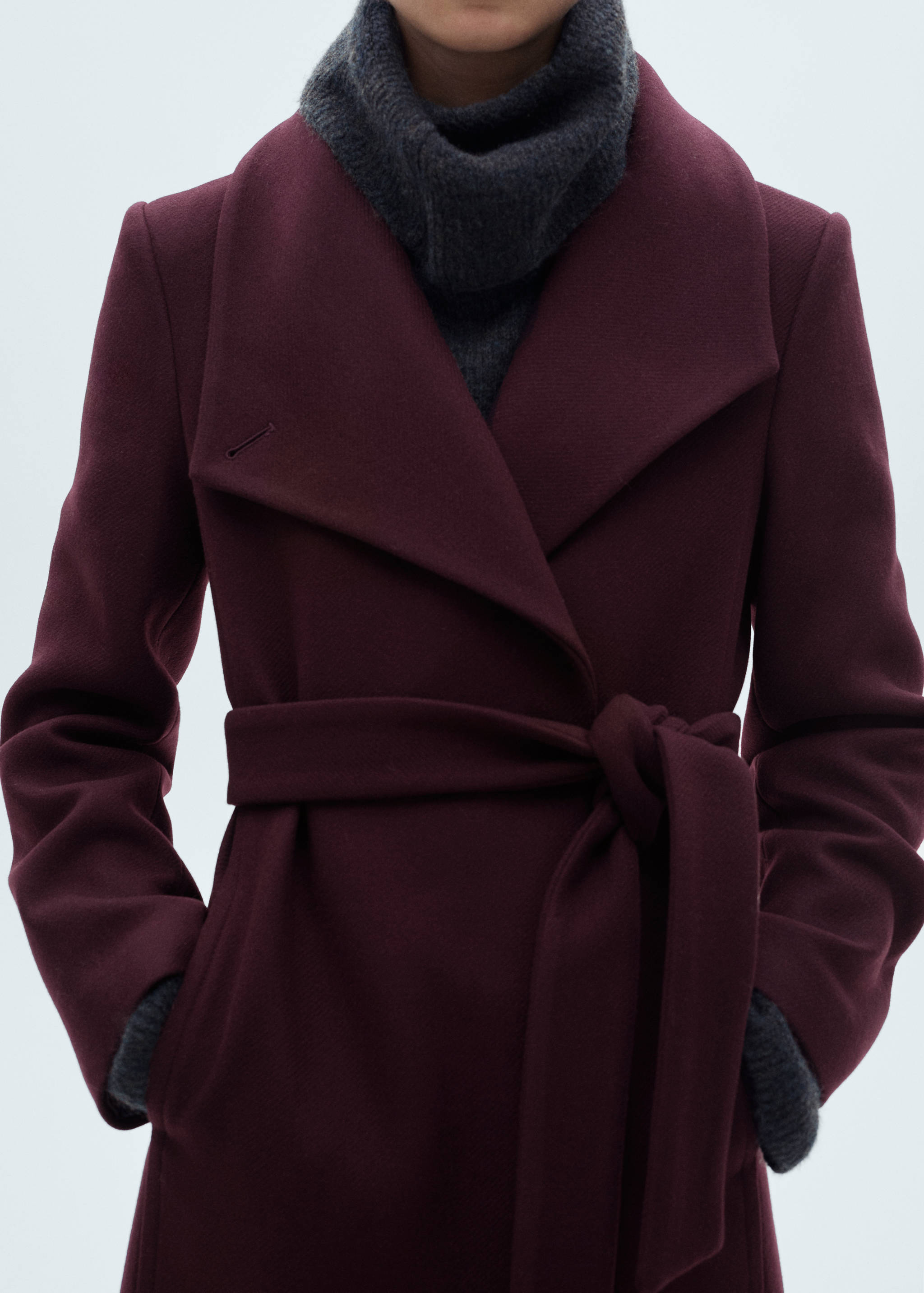 Manteco wool coat with belt - Details of the article 6