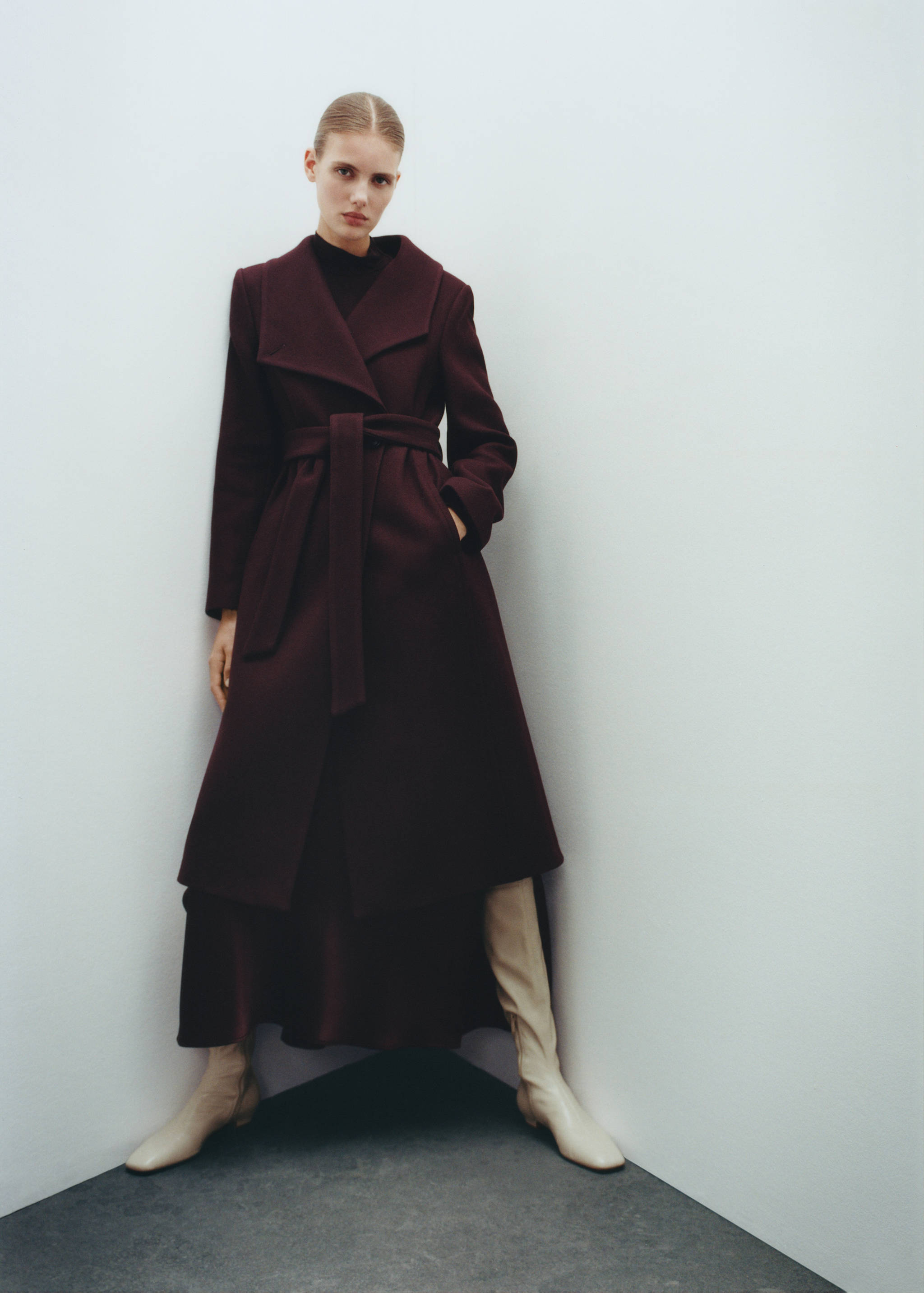 Manteco wool coat with belt - Details of the article 7