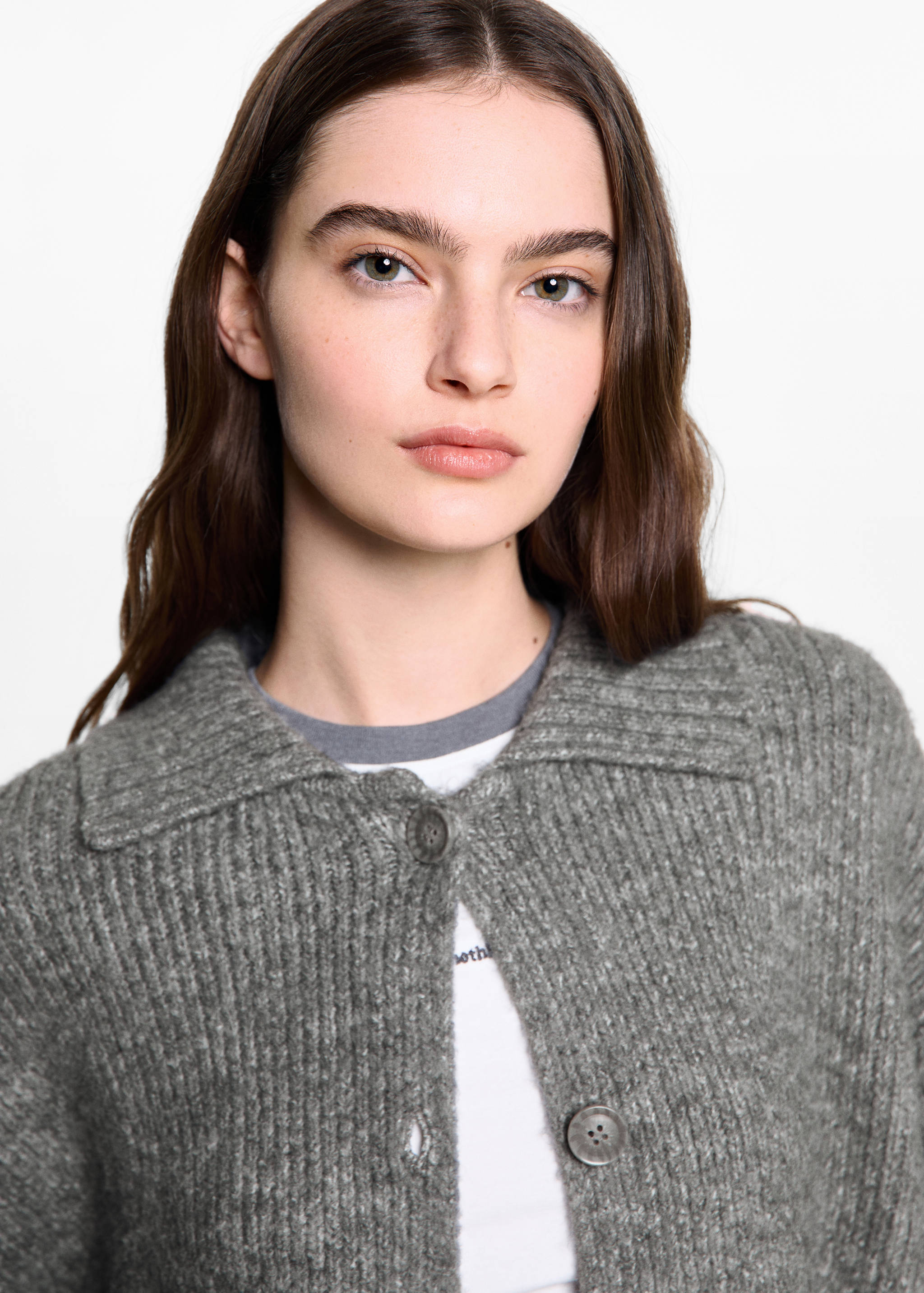 Polo-neck cardigan - Details of the article 1