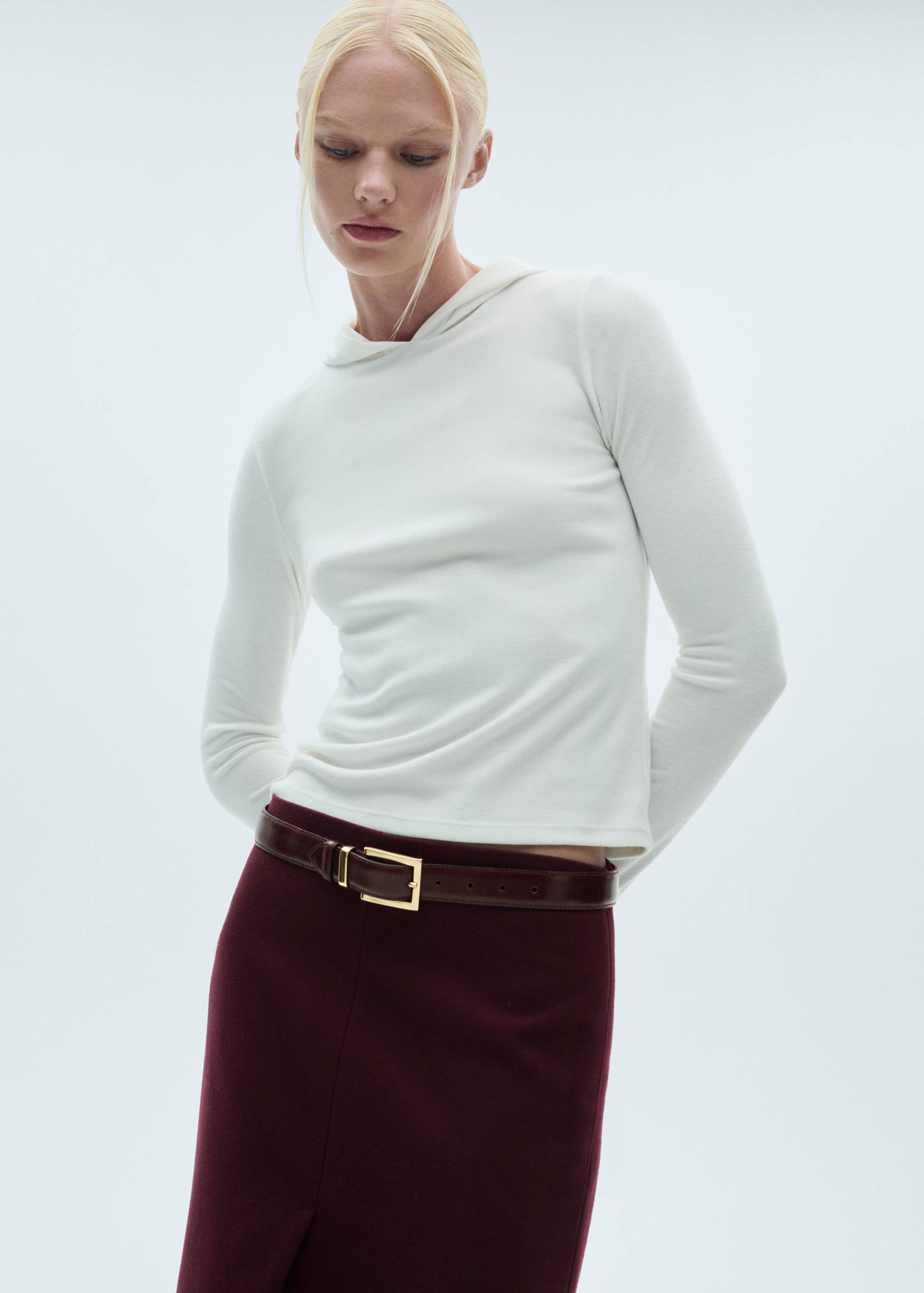 Юбка из шерсти с разрезом - Деталь изделия 1