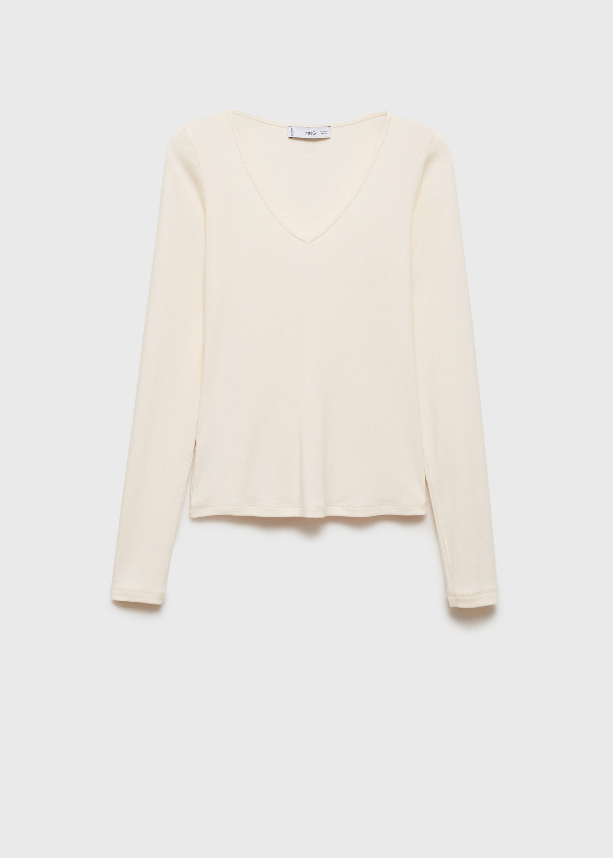 T-shirt manches longues col V - Article sans modèle