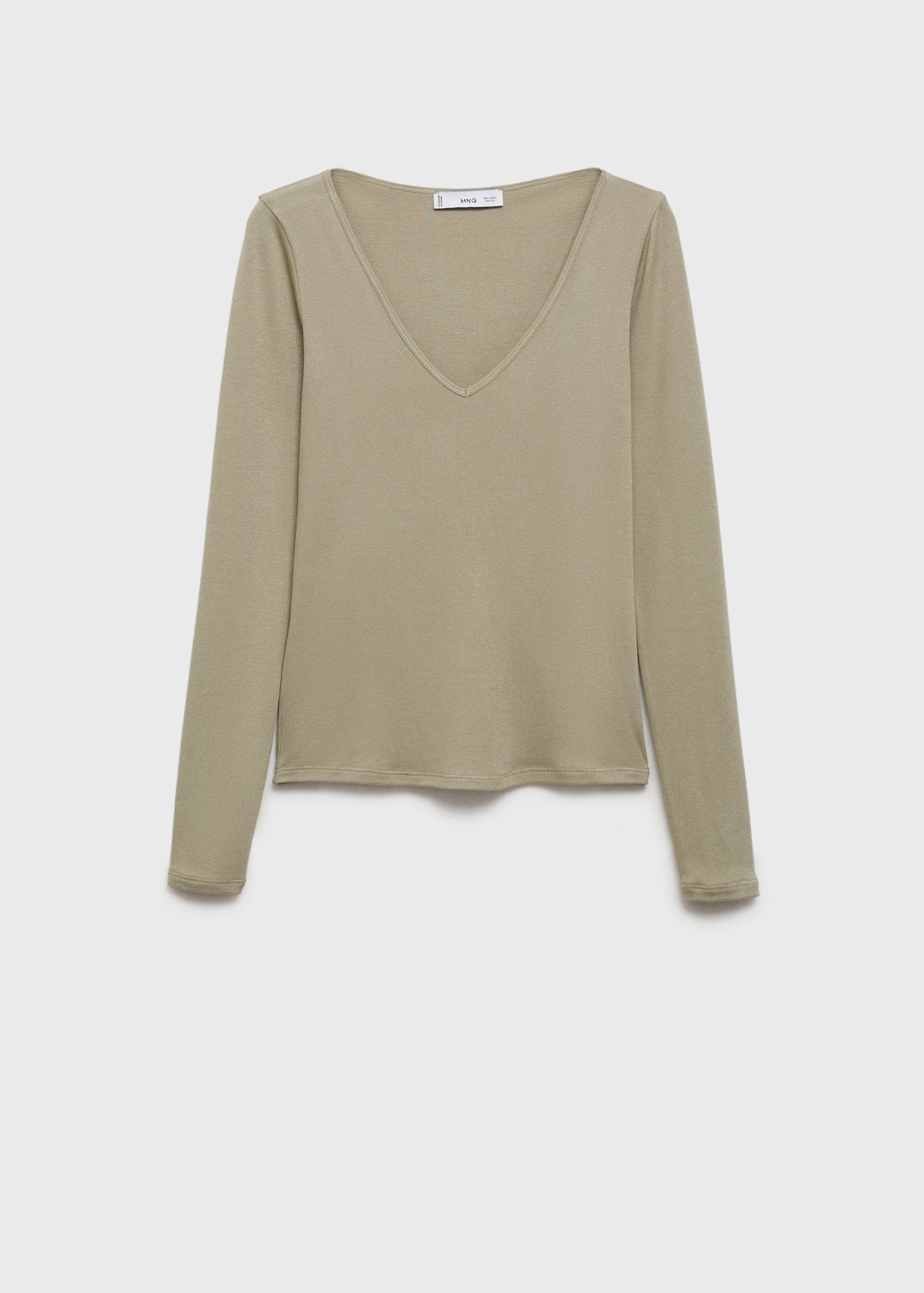 T-shirt manches longues col V - Article sans modèle