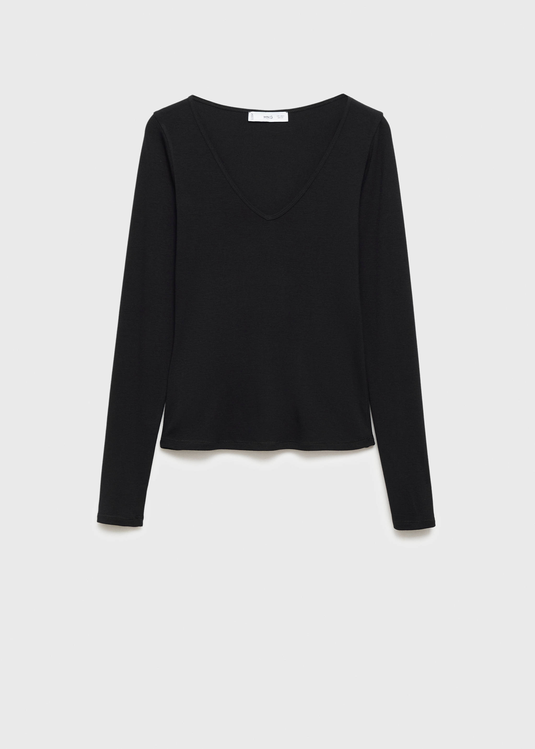 T-shirt manches longues col V - Article sans modèle