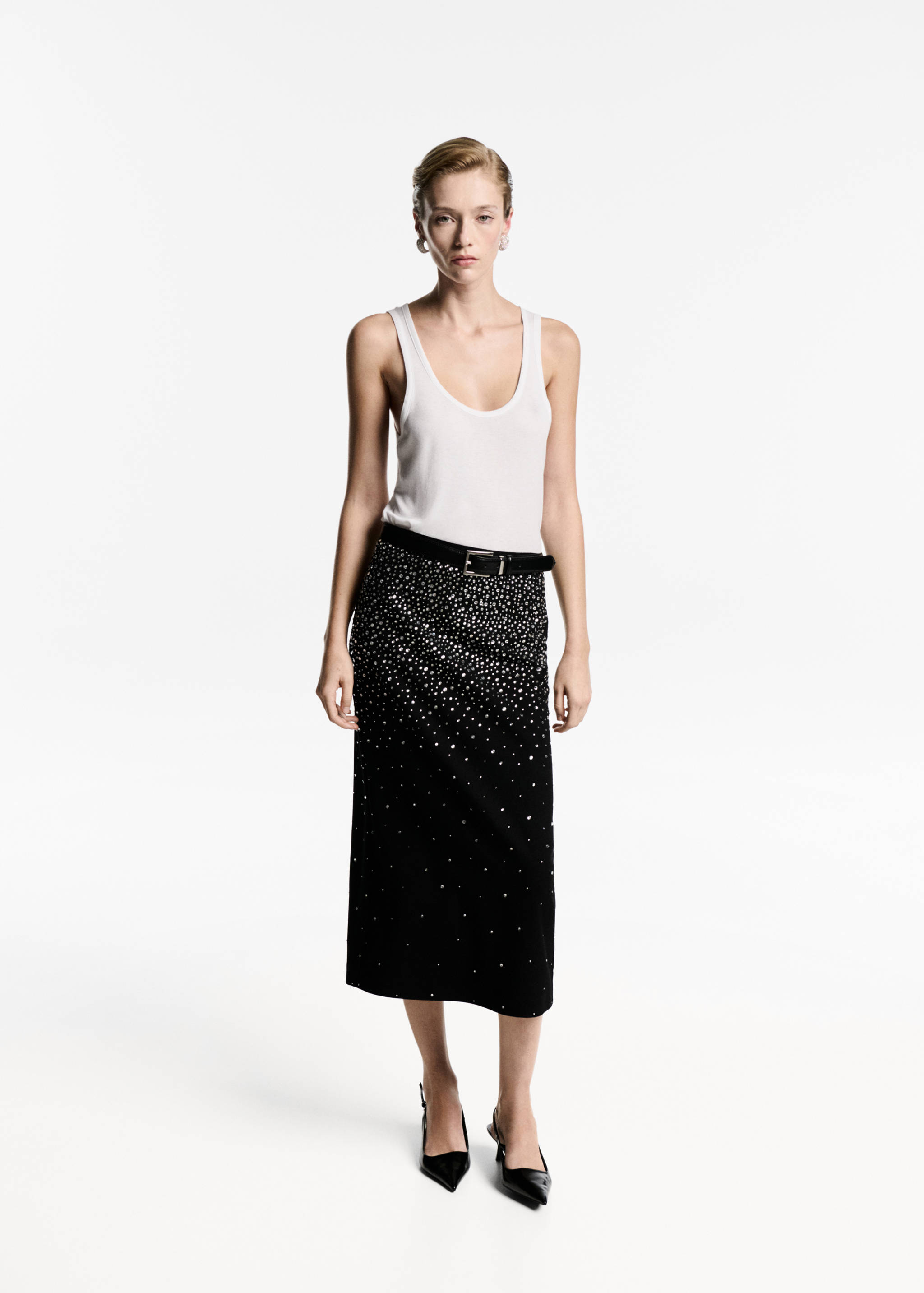 Falda midi strass - Plano general