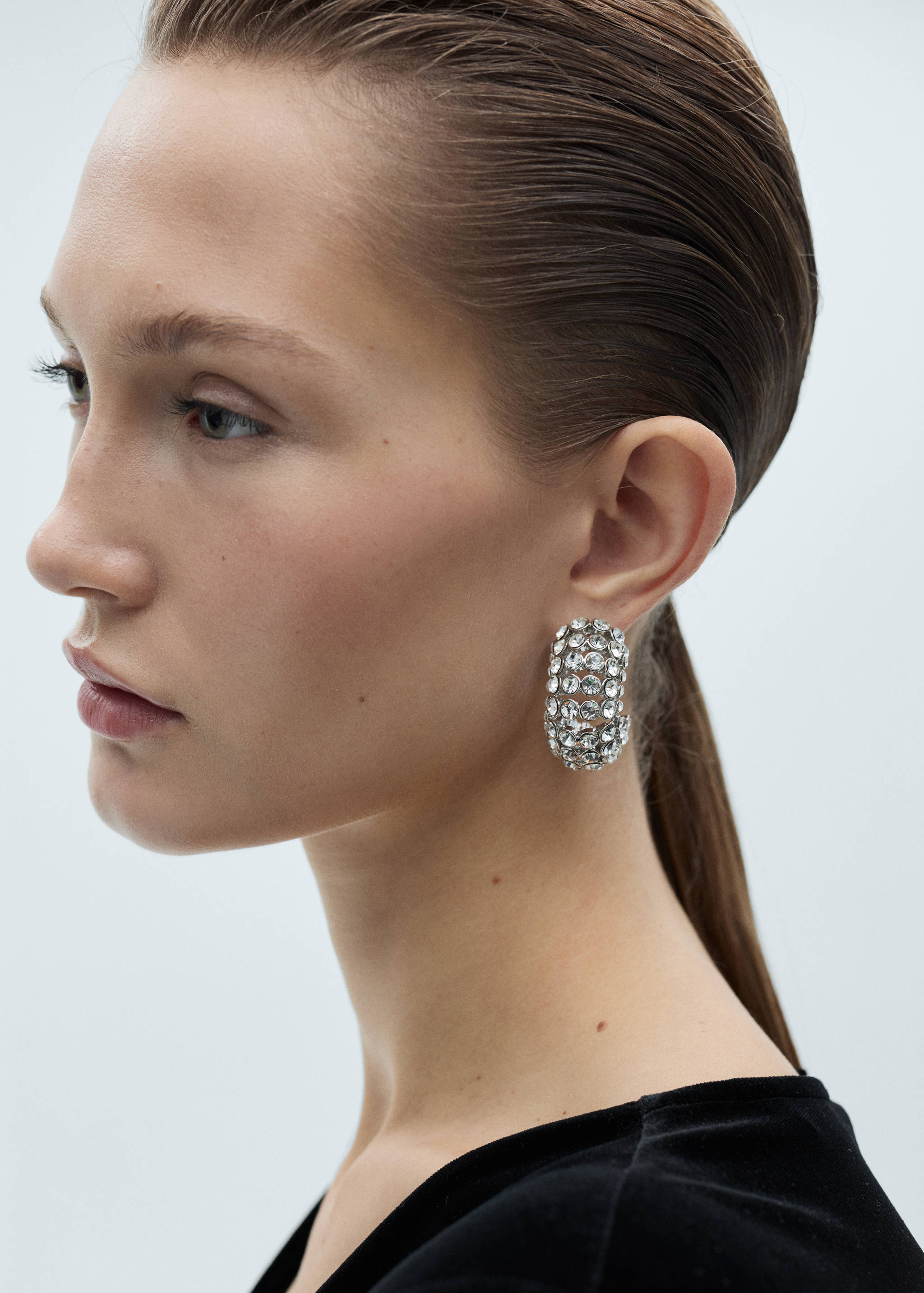 Crossed velvet jumpsuit - Details of the article 1