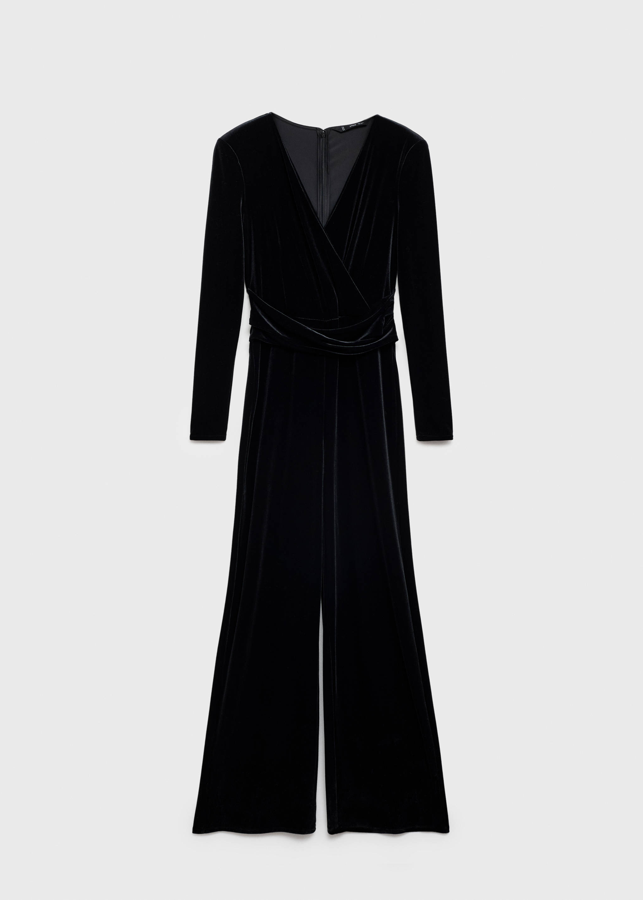 Crossed velvet jumpsuit - Article without model