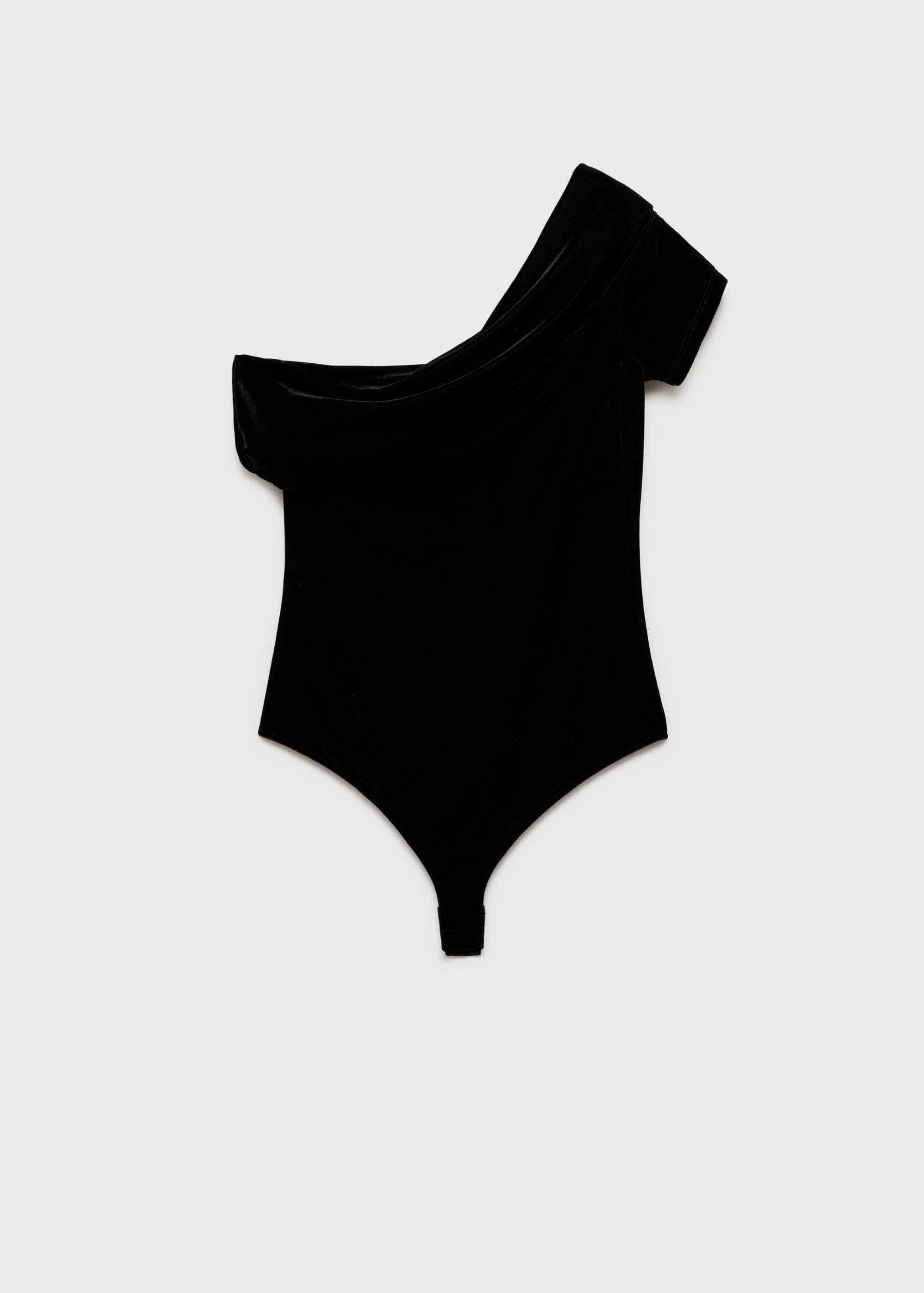 Asymmetric velvet bodysuit - Article without model