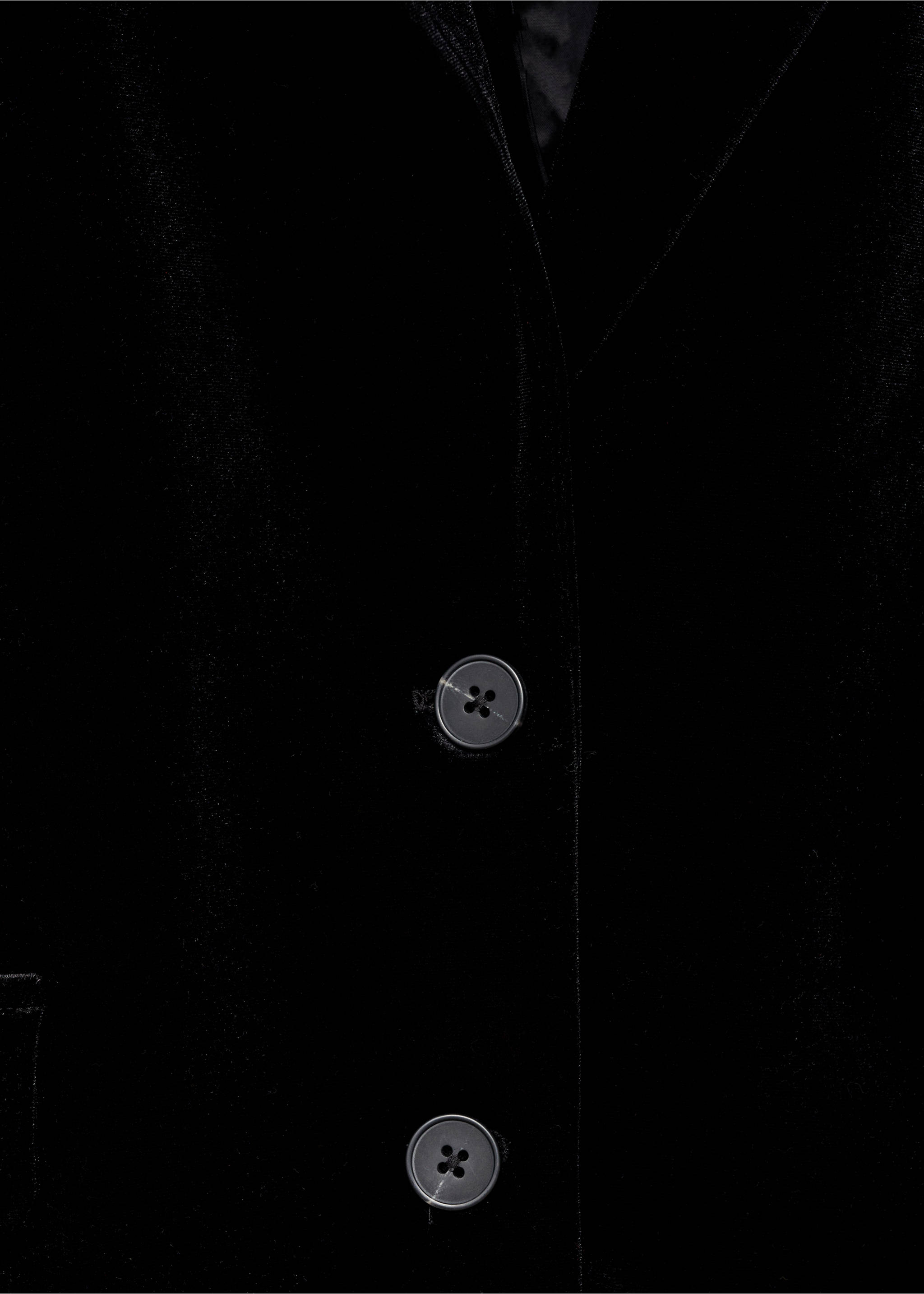 Americana terciopelo - Detalle del artículo 8, Negro. Ref: 77099064-00.