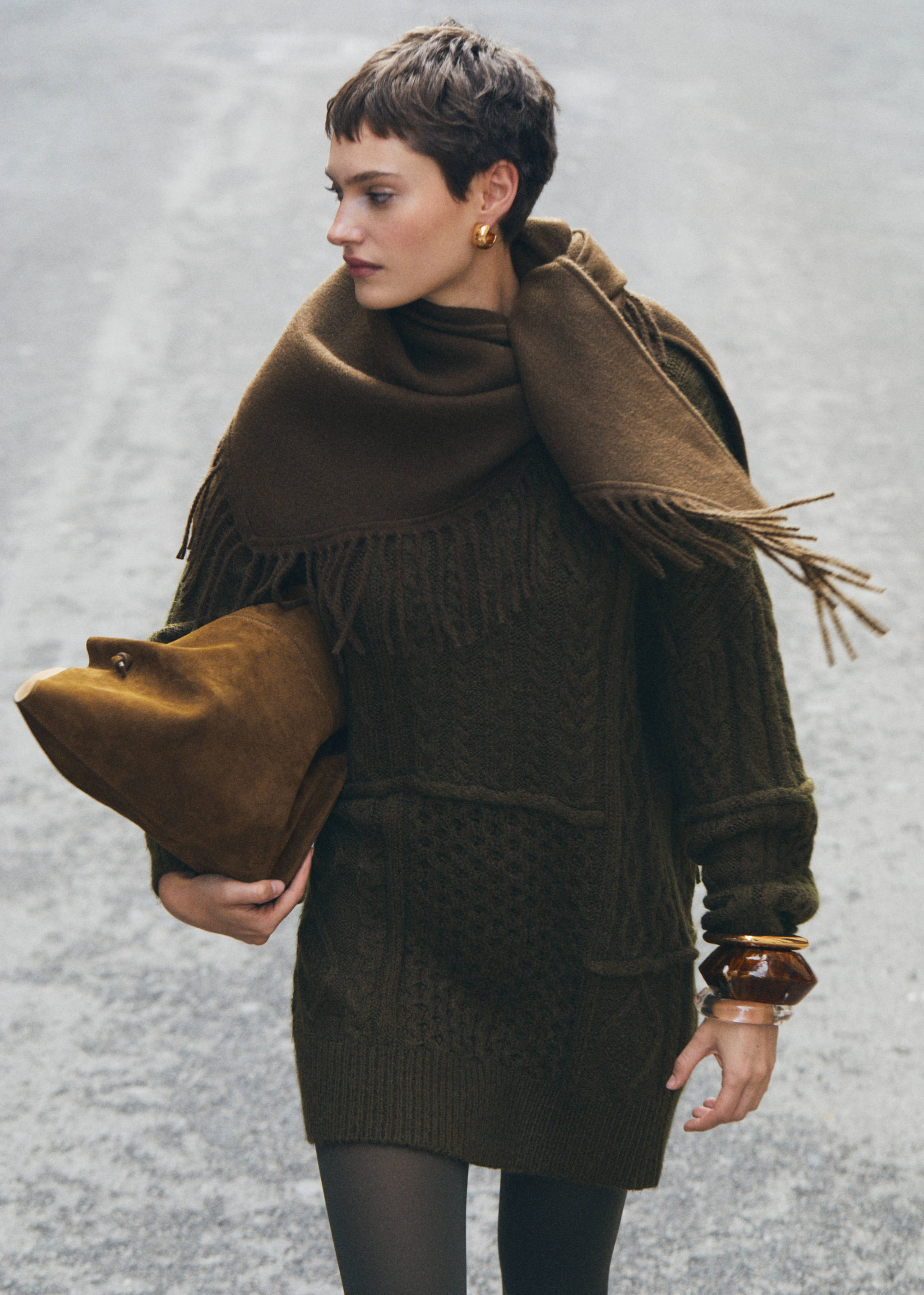 Vestido punto trenzado - Detalle del artículo 6