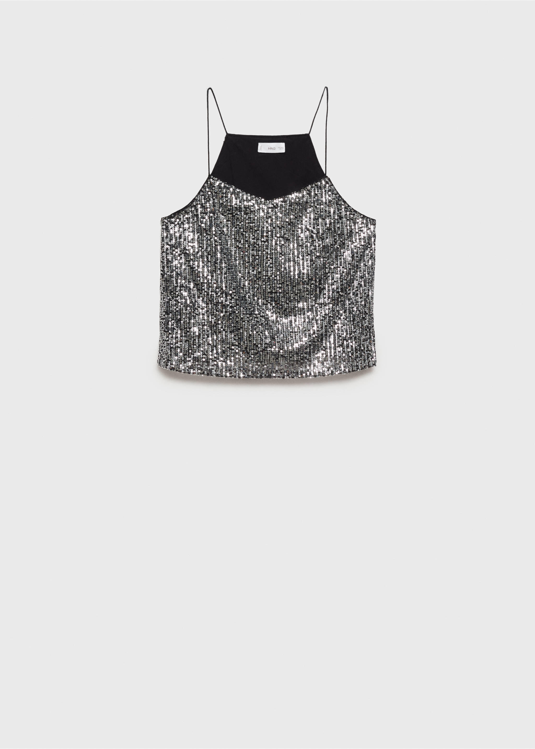 Top lentejuelas - Artículo sin modelo, Plata. Ref: 77099067-00.