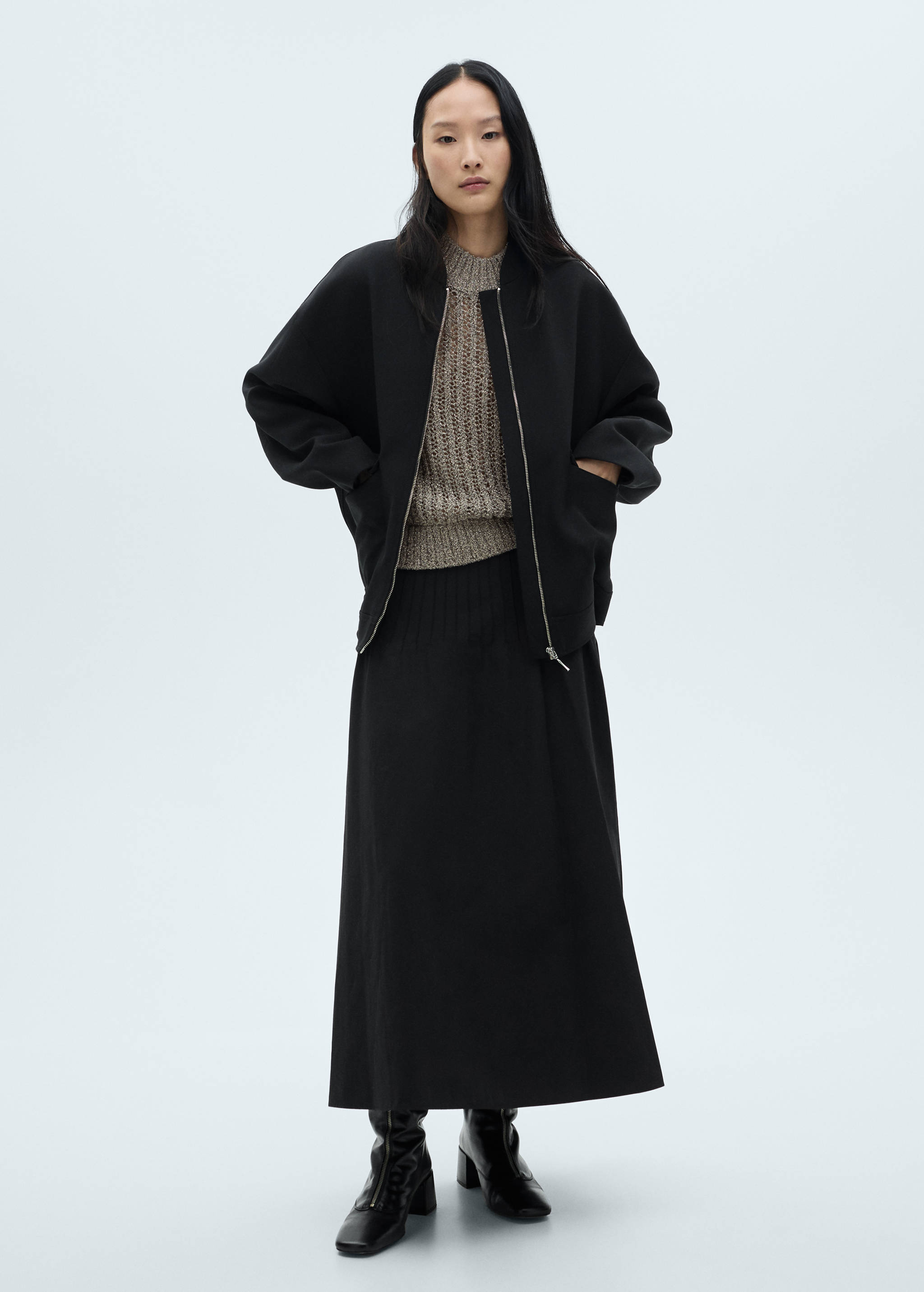 Chaleco punto calado lúrex - Plano general