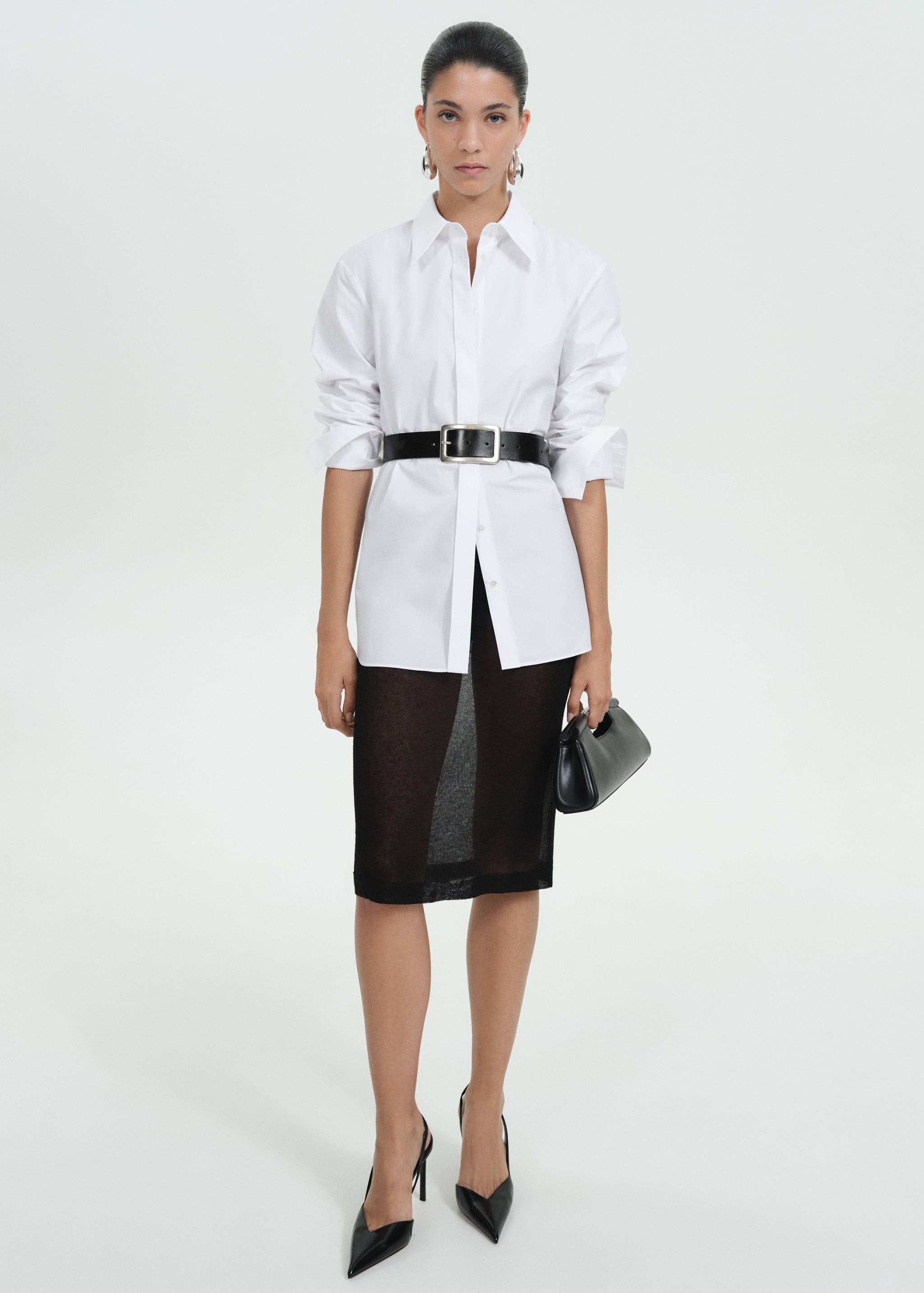 100% cotton oversized shirt - Details of the article 2