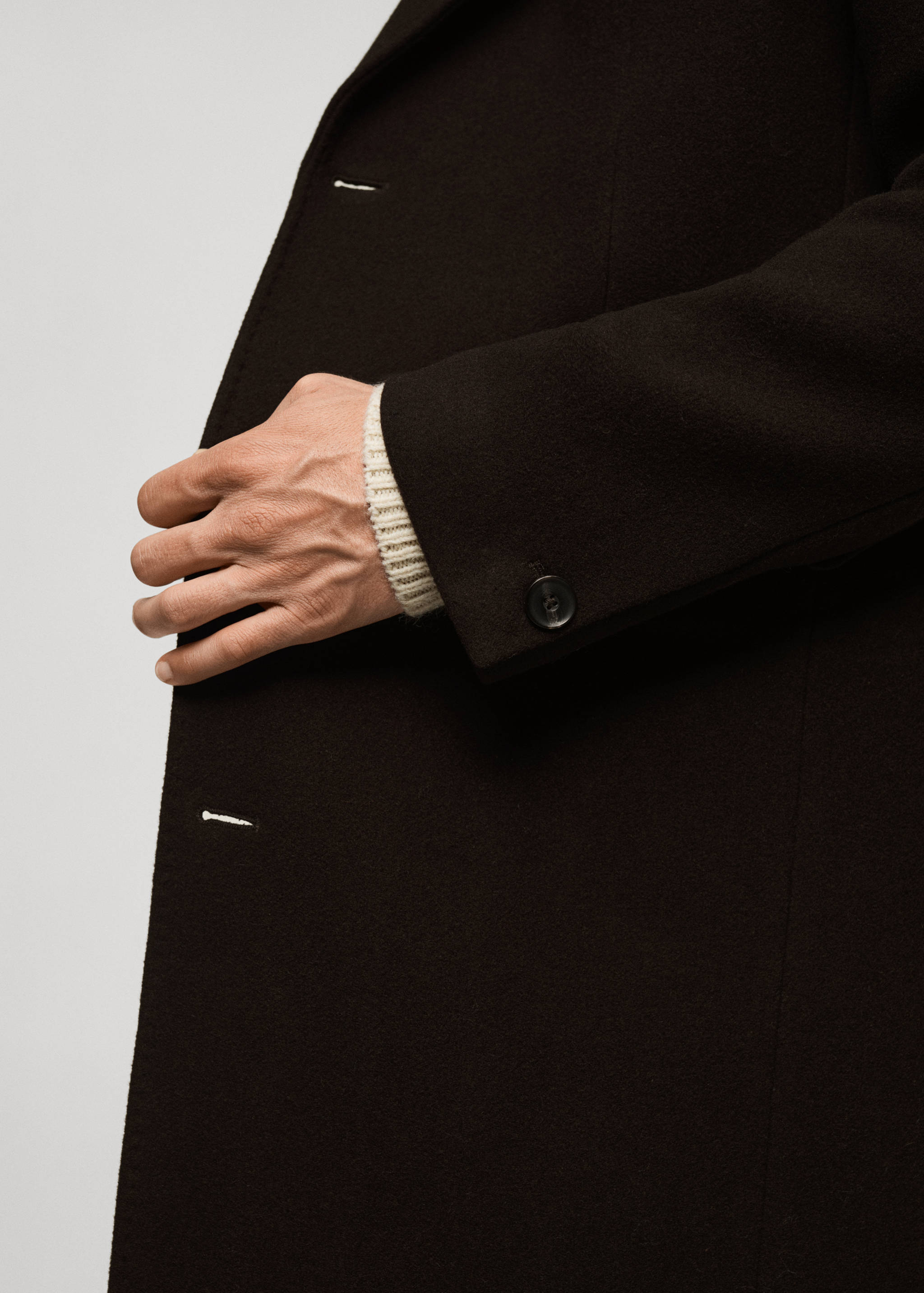 Relaxed-fit long wool coat - Details of the article 6