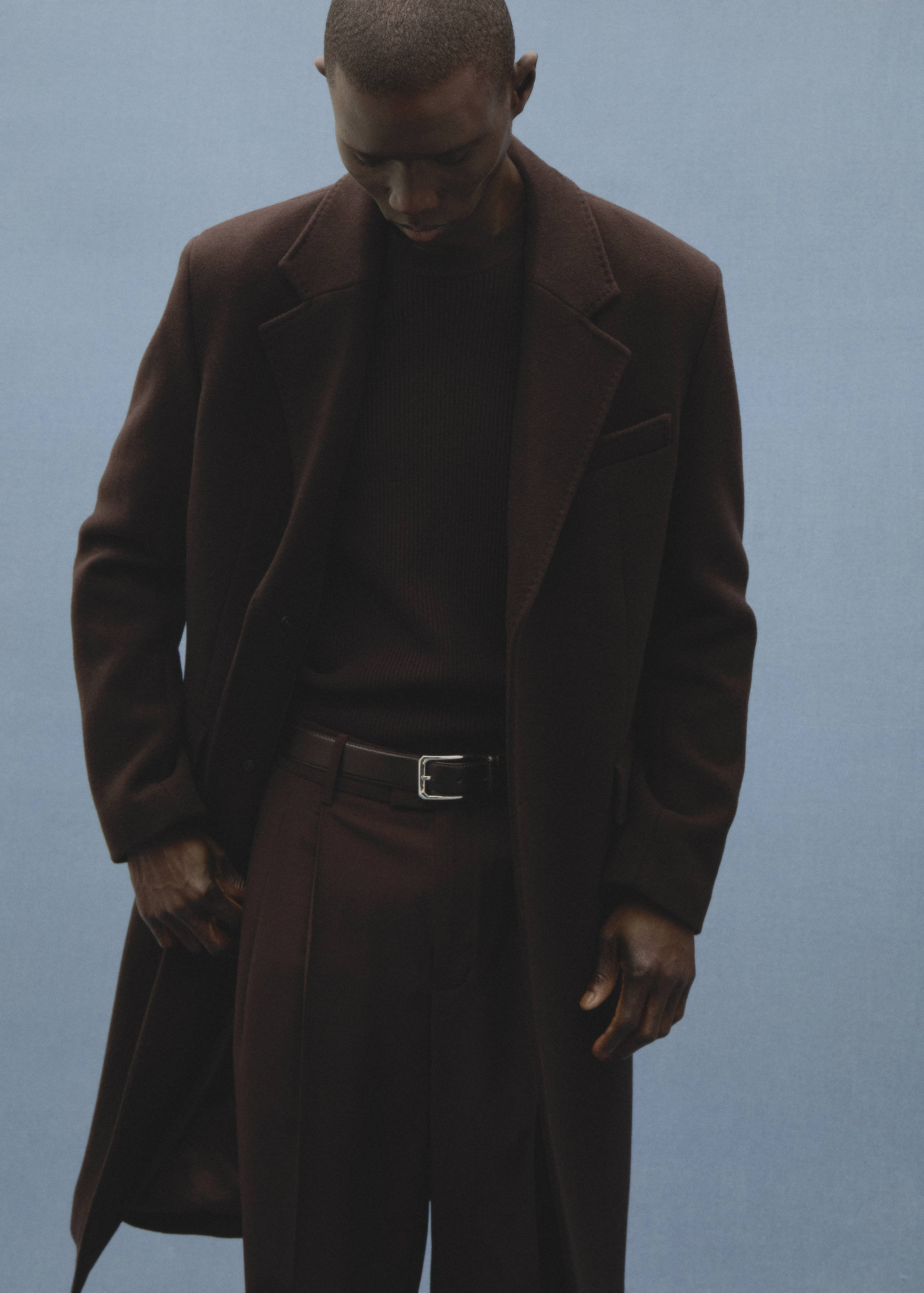 Relaxed-fit long wool coat - Details of the article 5