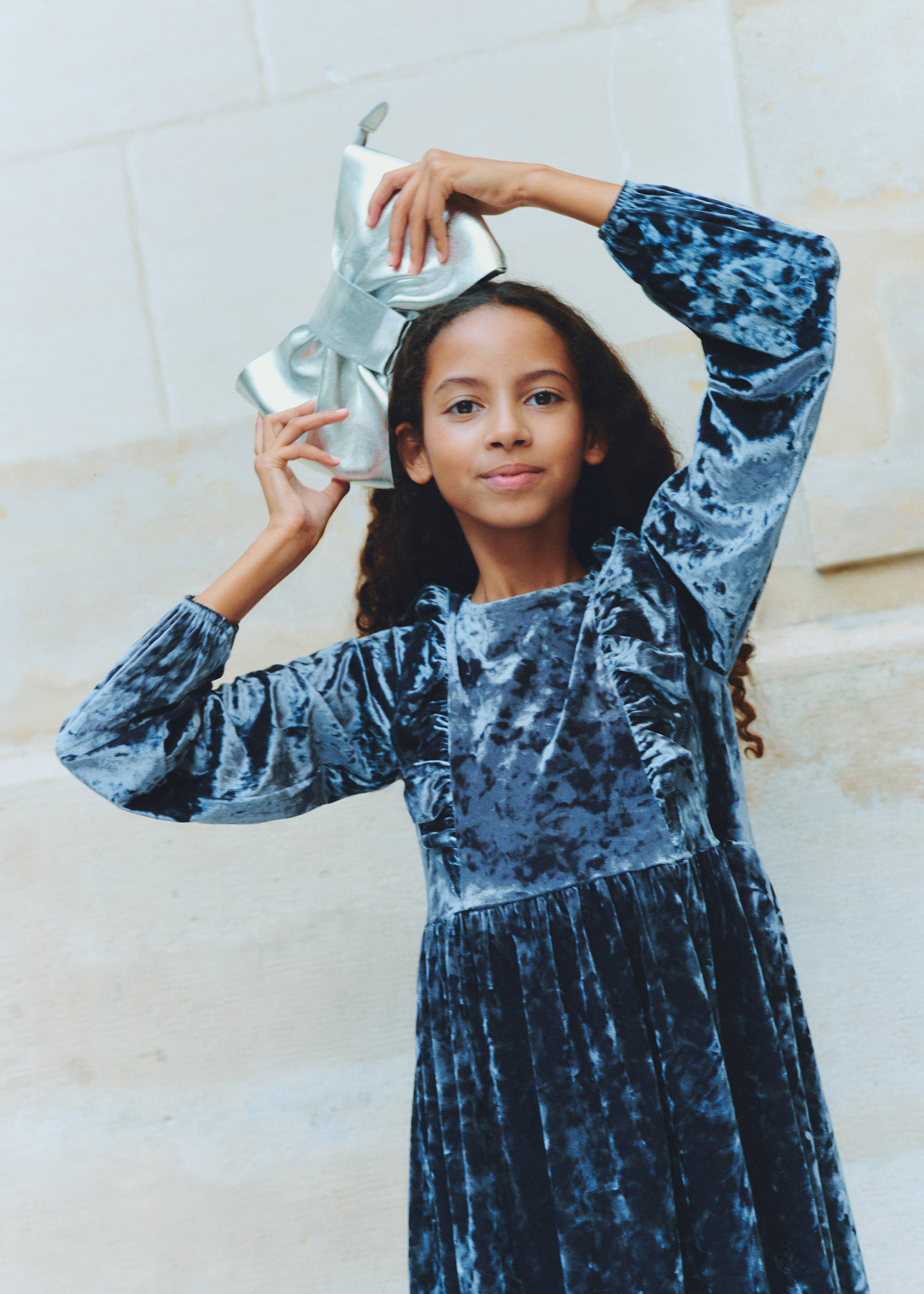 Ruffled velvet dress - Details of the article 5