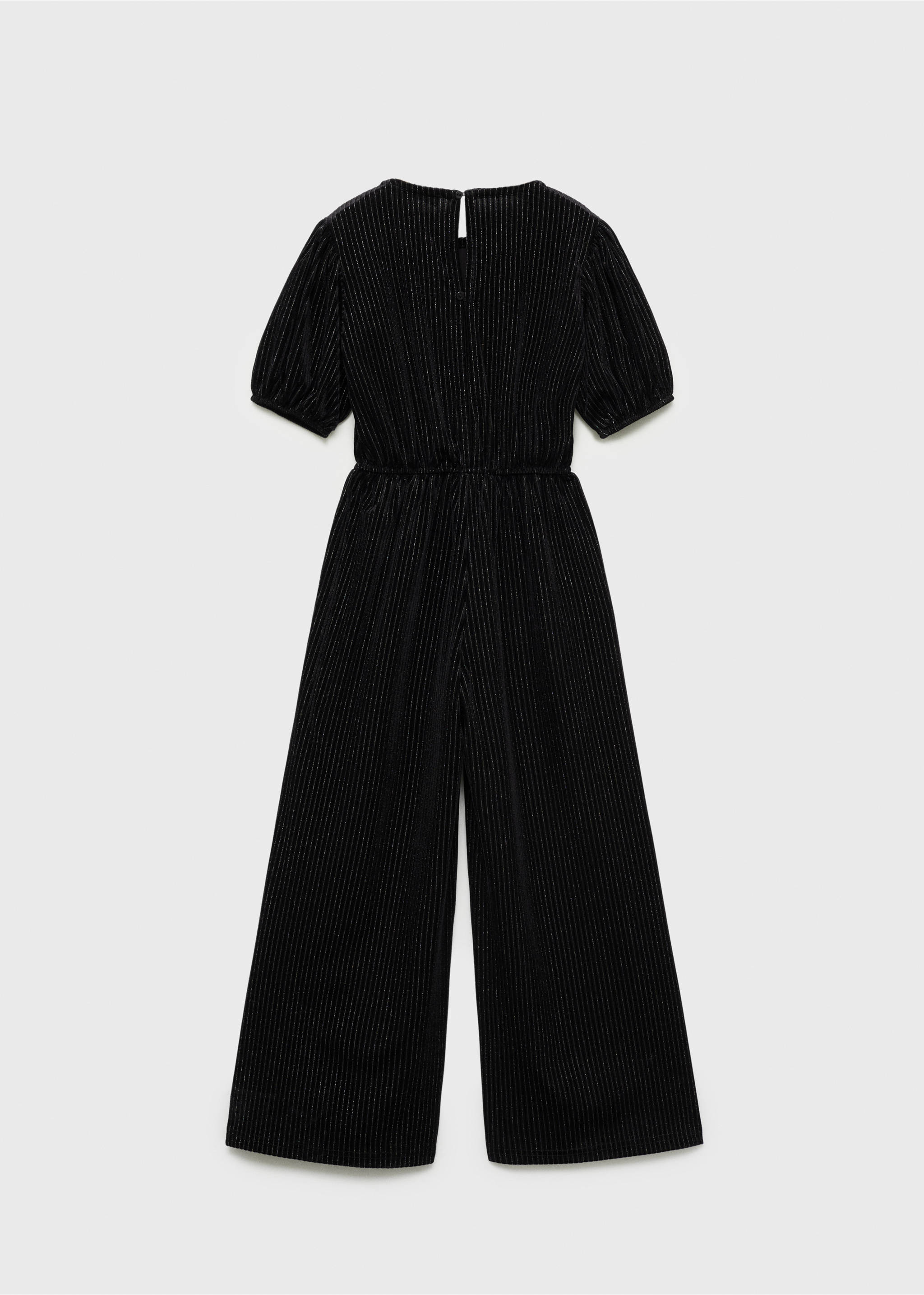 Lurex long jumpsuit - Reverse of the article, Black. Ref: 77099232-00.