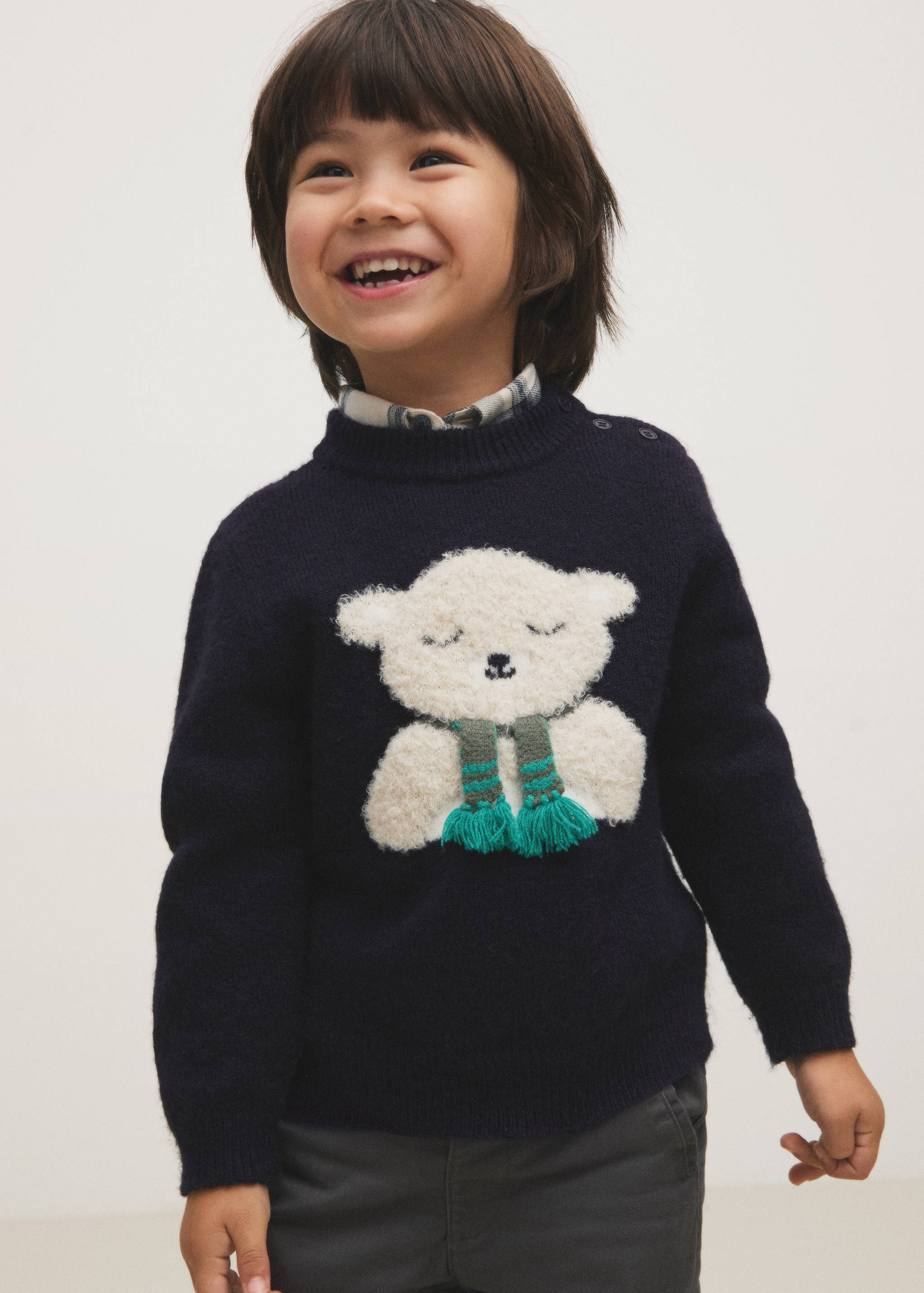 بلوفر حياكة دب صغير - تفاصيل المنتج 6