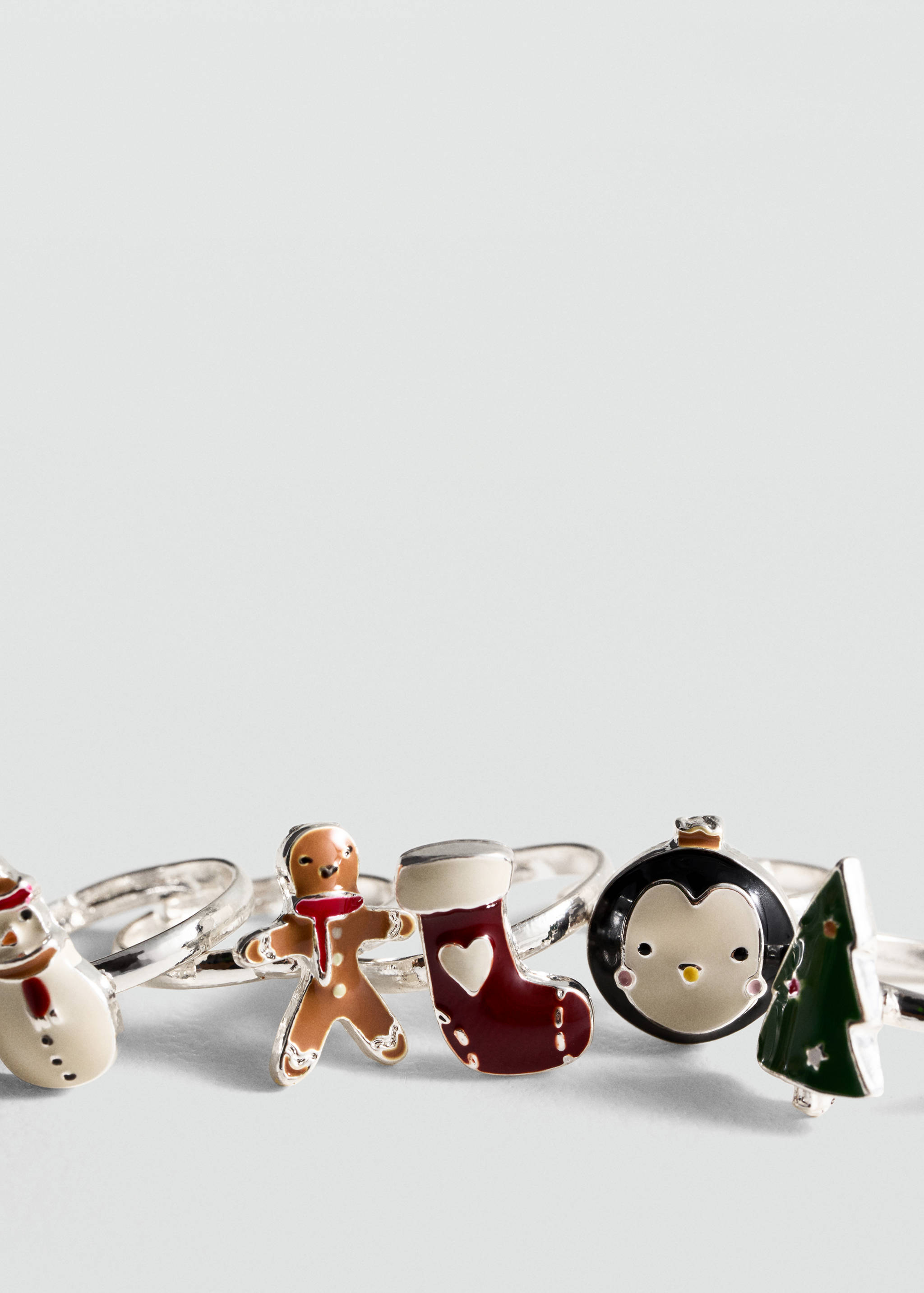 Pack of 5 Christmas rings - Details of the article 1